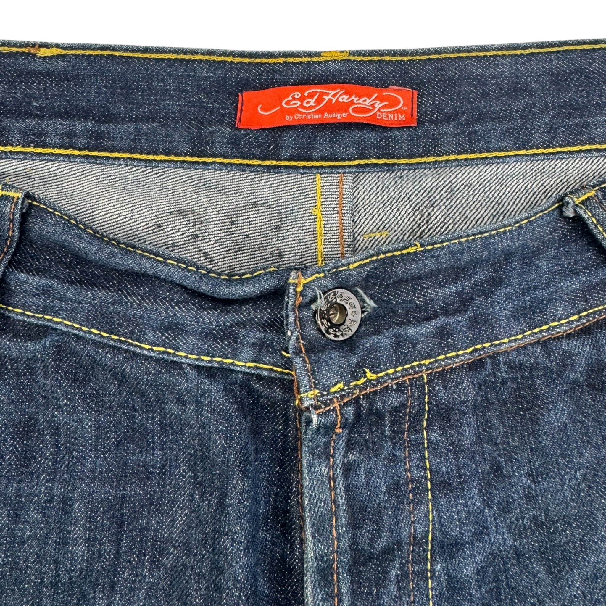Vintage Y2K Ed Hardy Embroidered Jorts