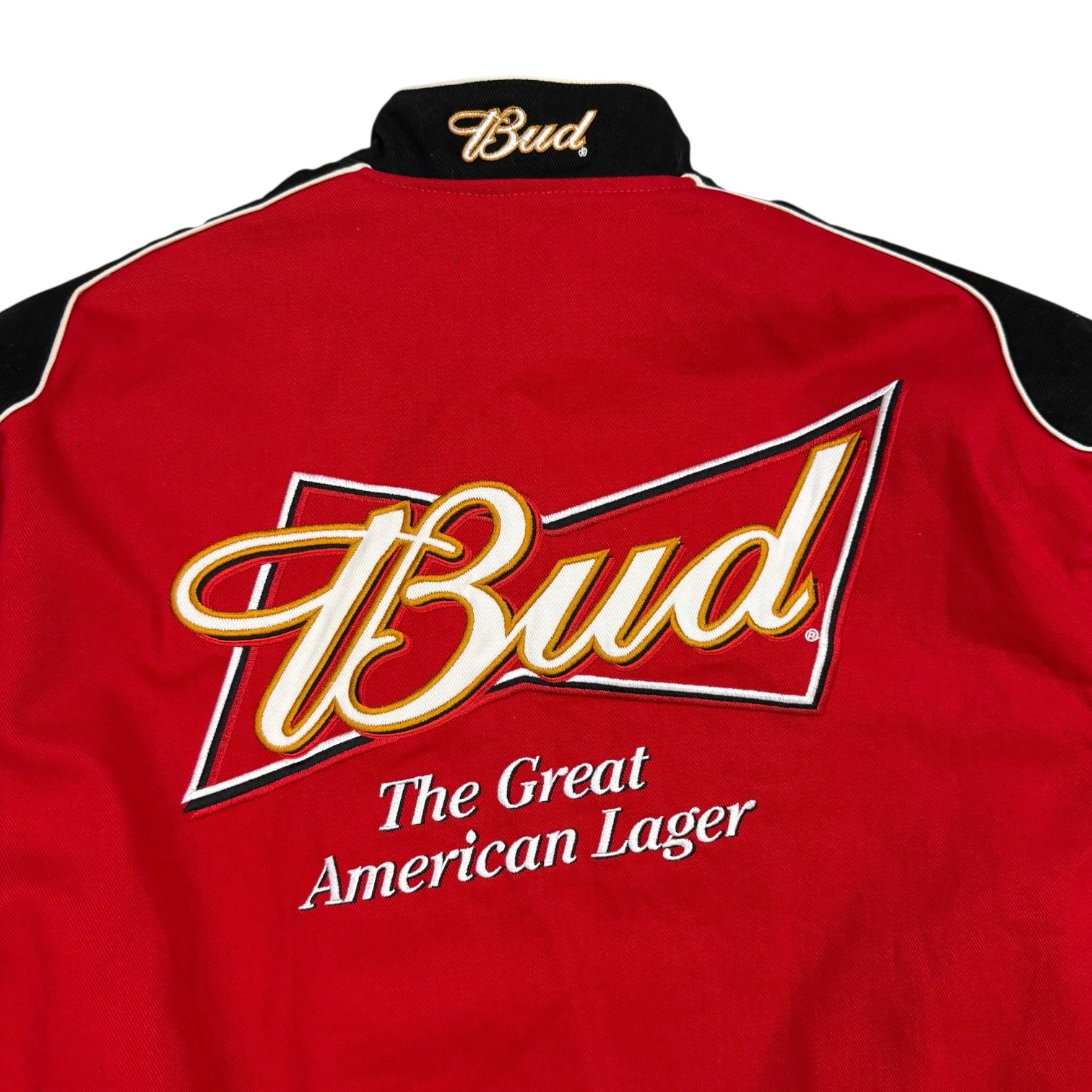 Vintage NASCAR Budweiser King Of Beers Jacket Red/Black