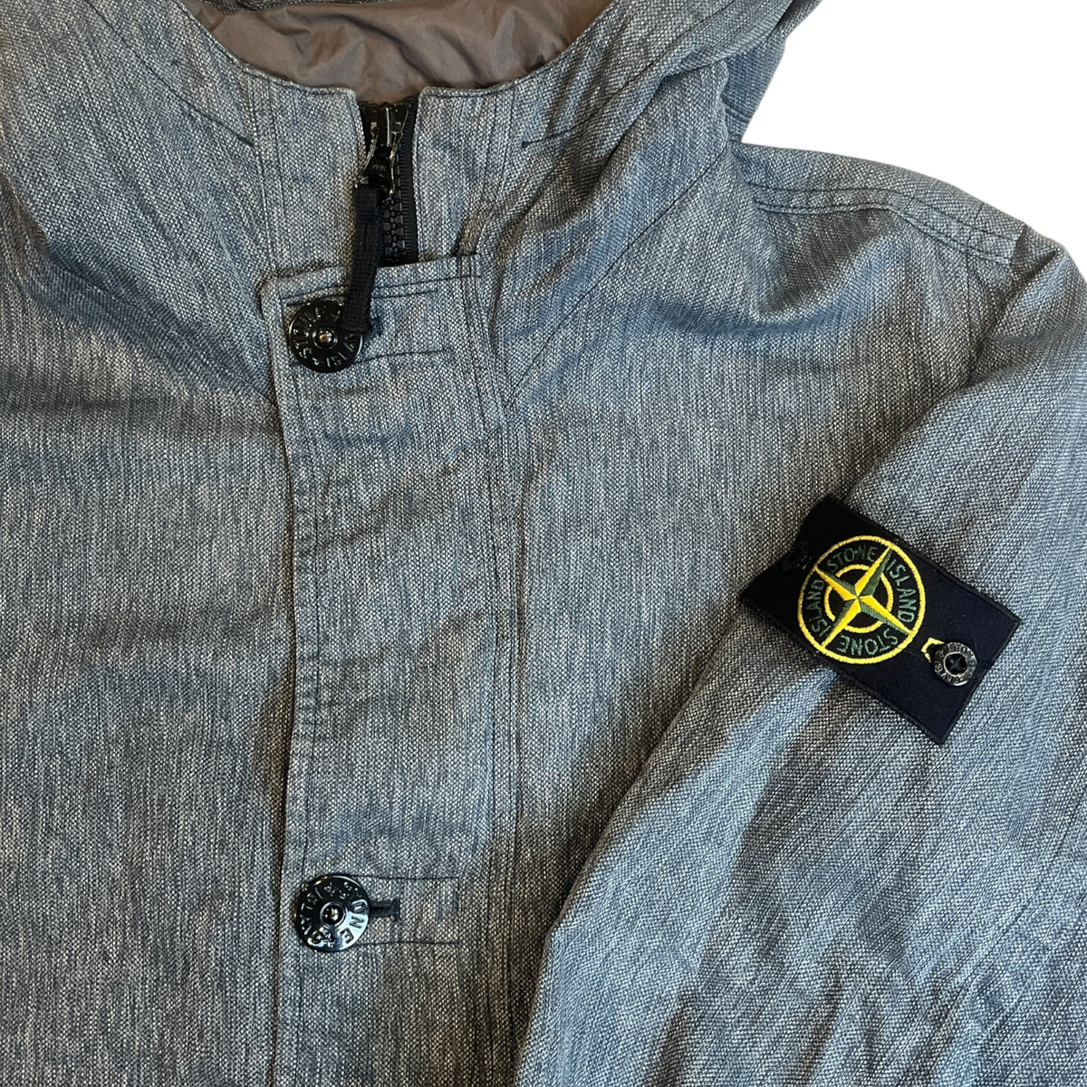 Stone Island Grey Lino Flax Blend Jacket