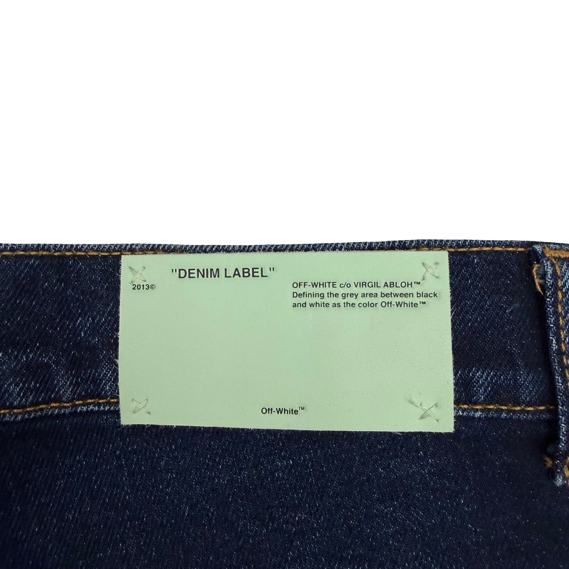 Off-White Dark Wash Denim Jeans Blue