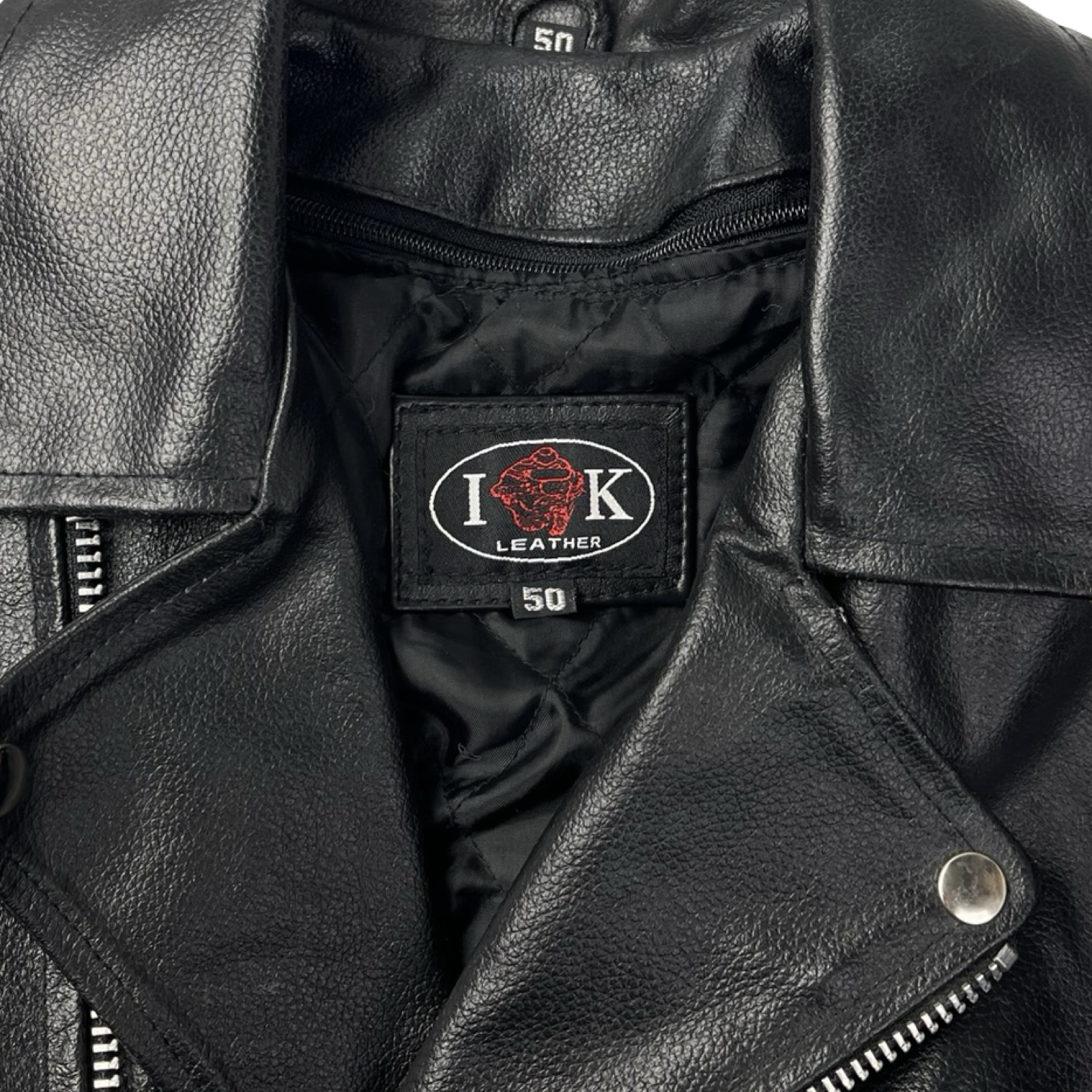 Vintage IK Double Rider Motorcycle Leather Jacket