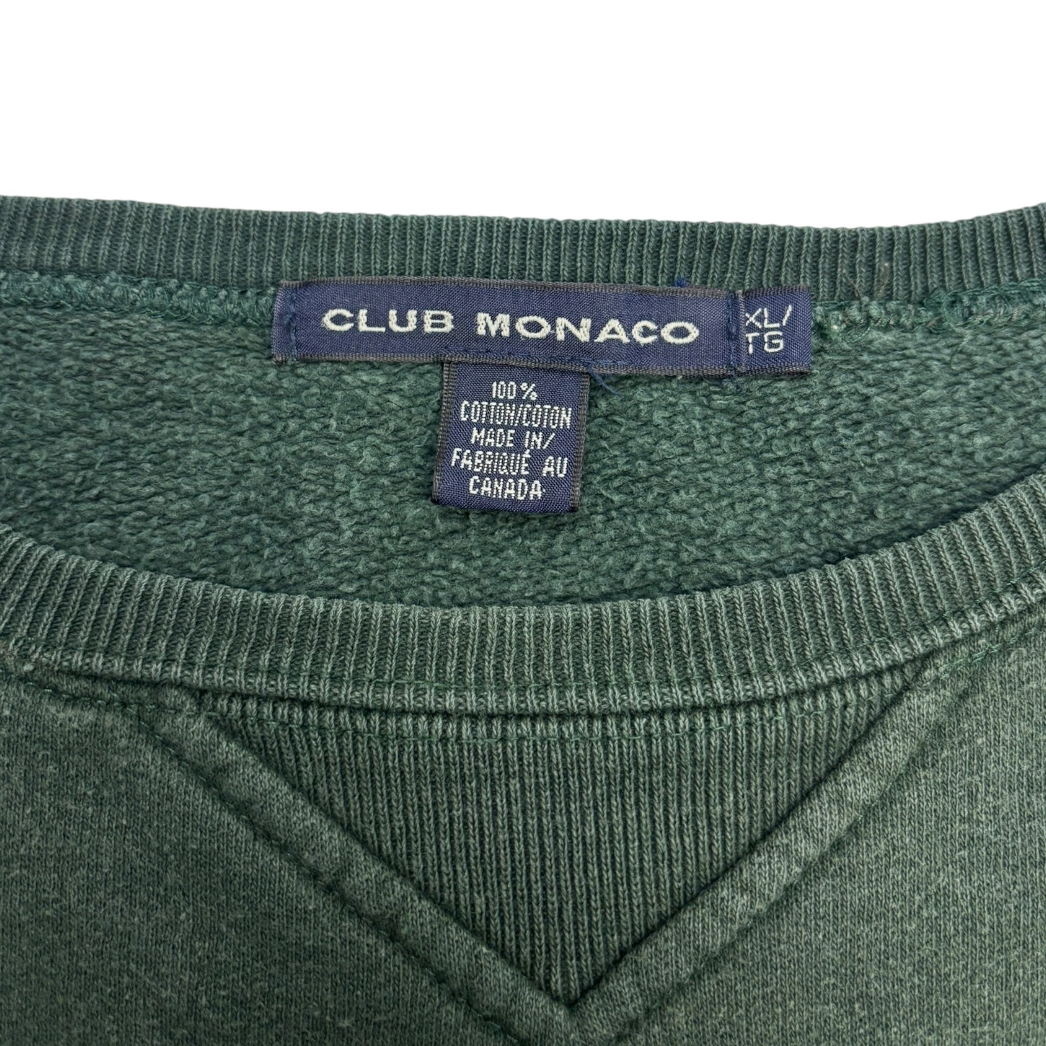 Vintage Club Monaco Crest Crewneck Green