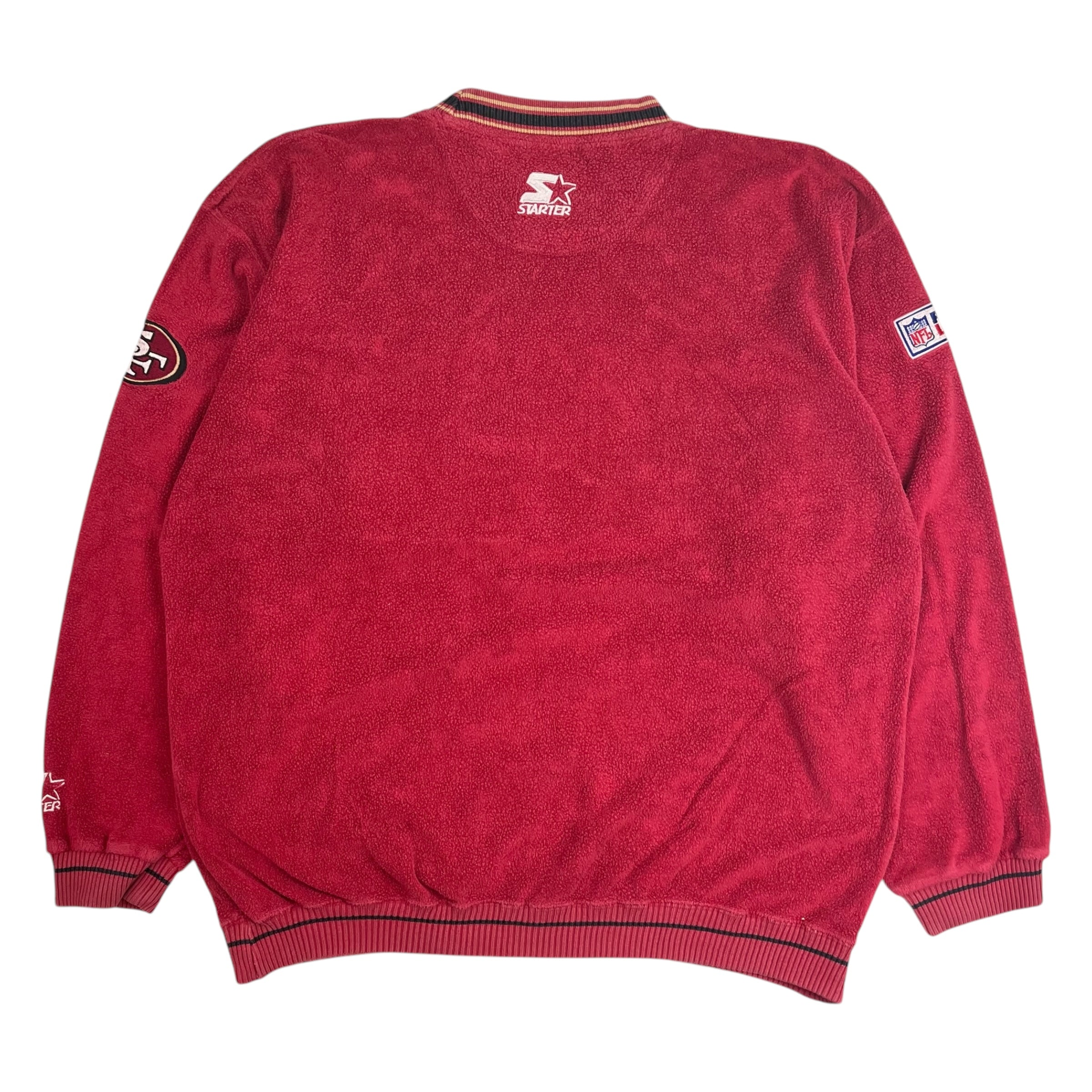 Vintage San Francisco 49ers Reverse Terry Crewneck Burgundy