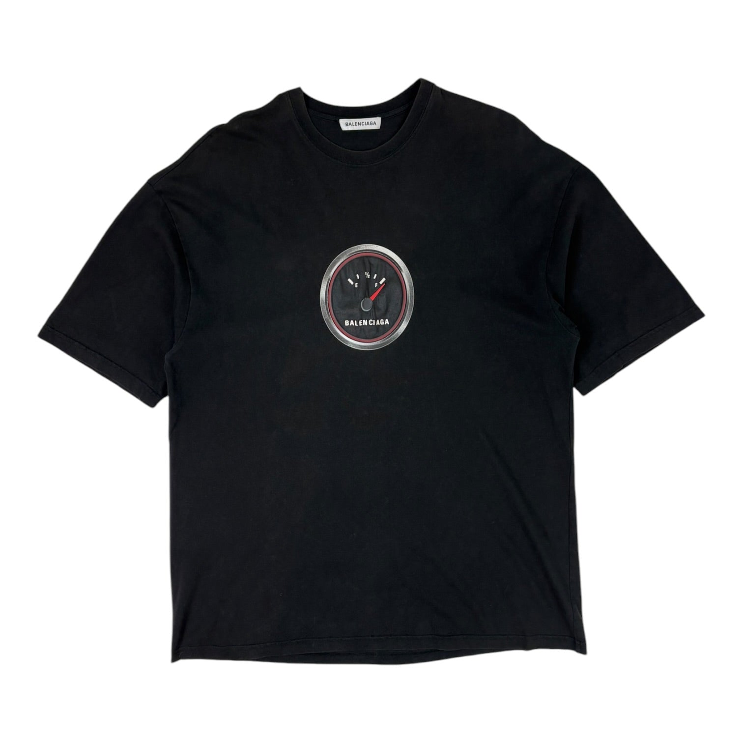 Balenciaga Fuel Gauge Tee Black