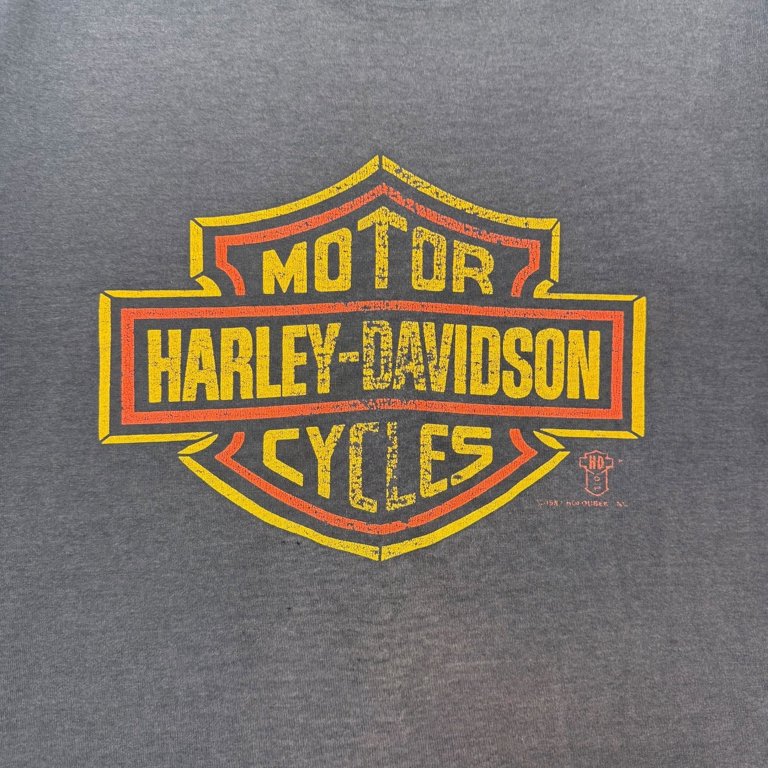 1987 Harley Davidson Tee Faded Black