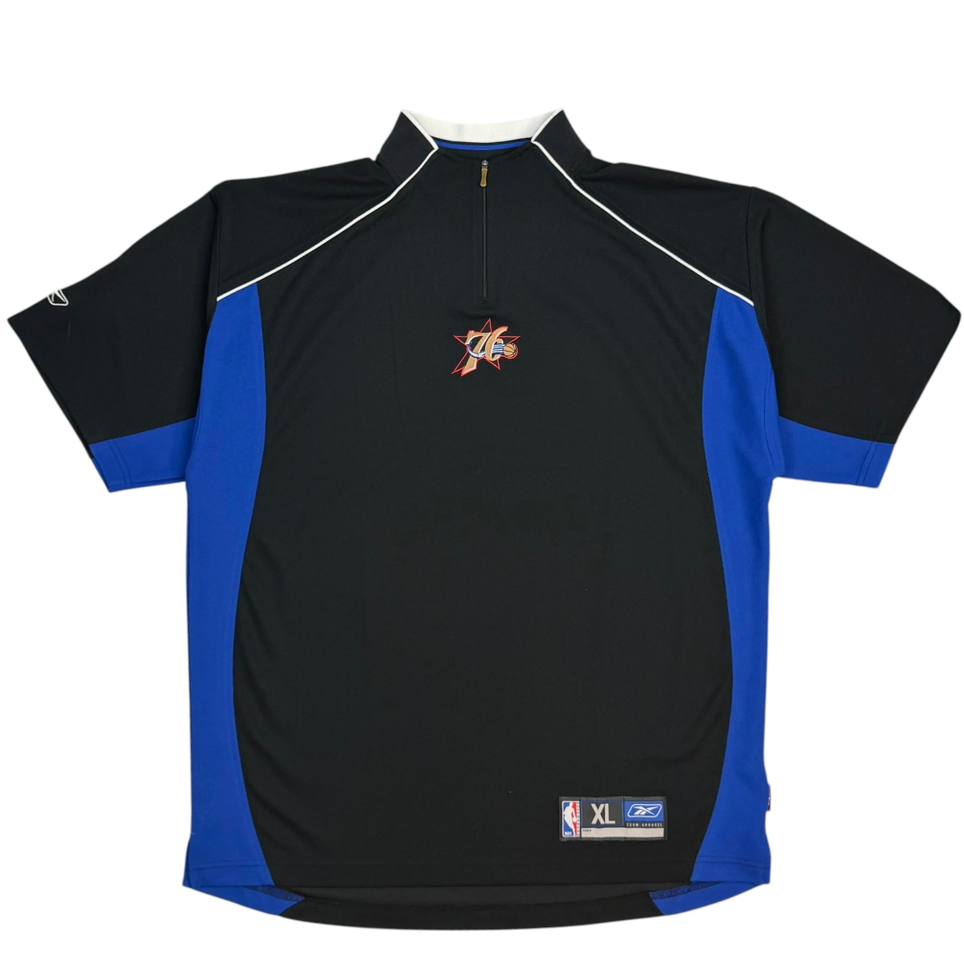 Vintage Philadelphia 76ers Shoot Around Shirt Black/Blue