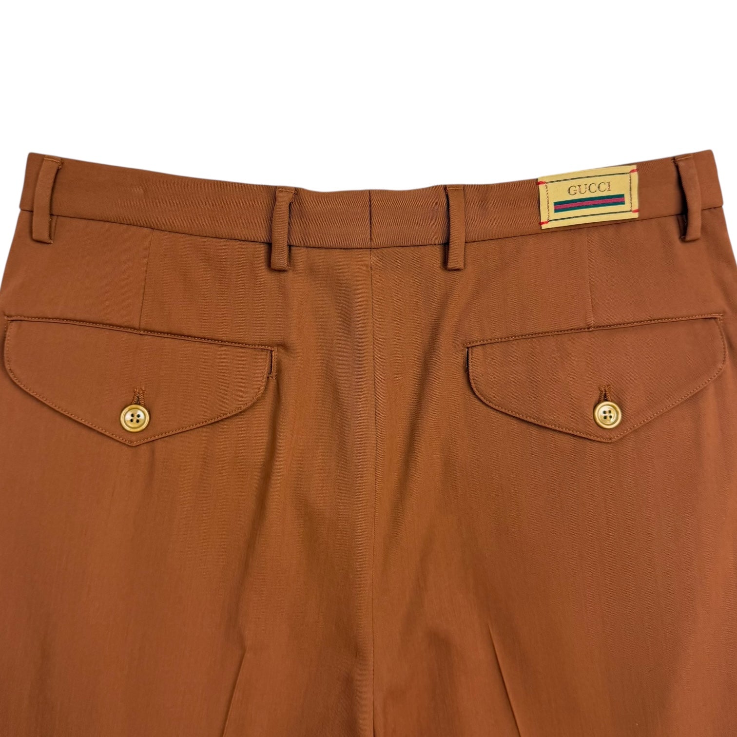 Gucci Pleated Trousers Brown
