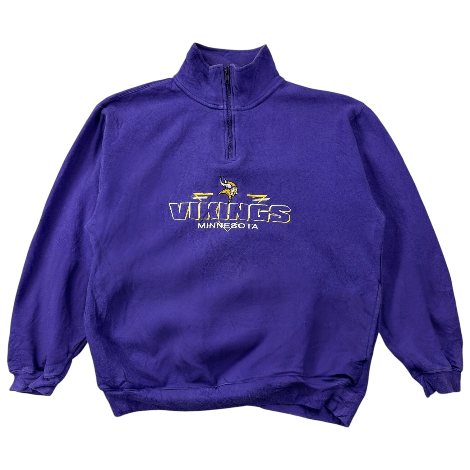 Vintage Minnesota Vikings Quarter Zip Sweater Purple