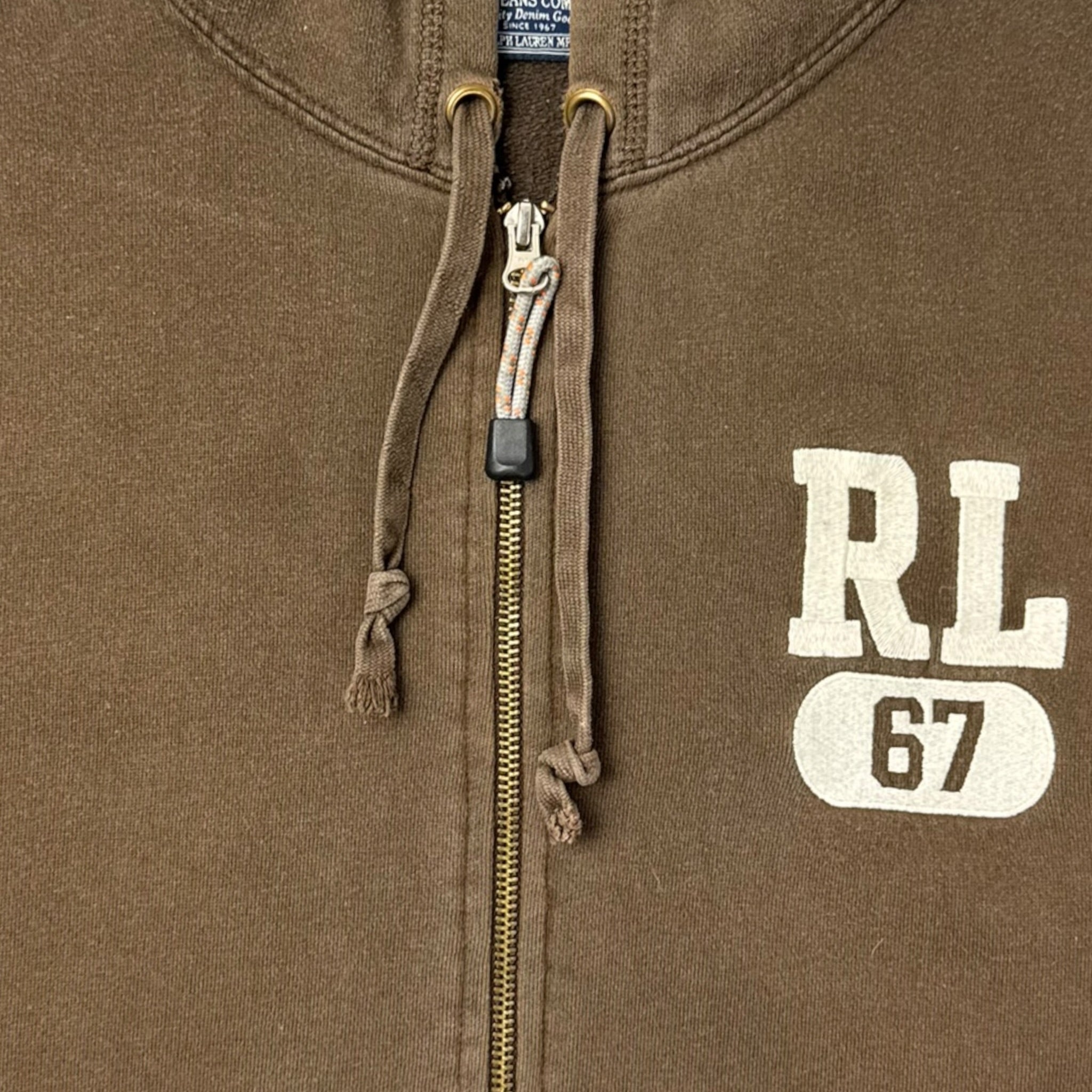 Polo Ralph Lauren RL ‘67 Zip Up Hoodie Brown