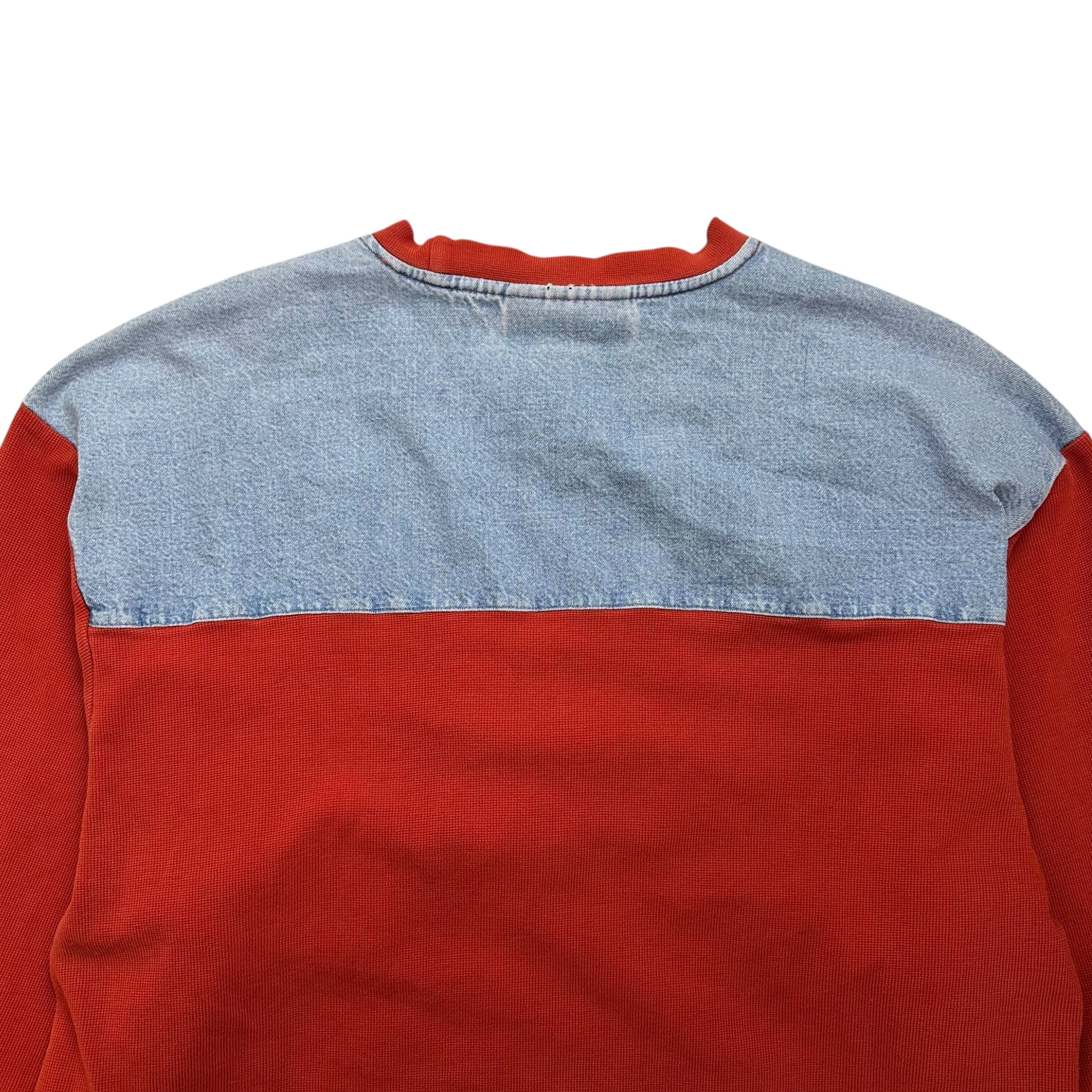 Vintage Avirex Waffle Knit Denim L/S Tee Orange