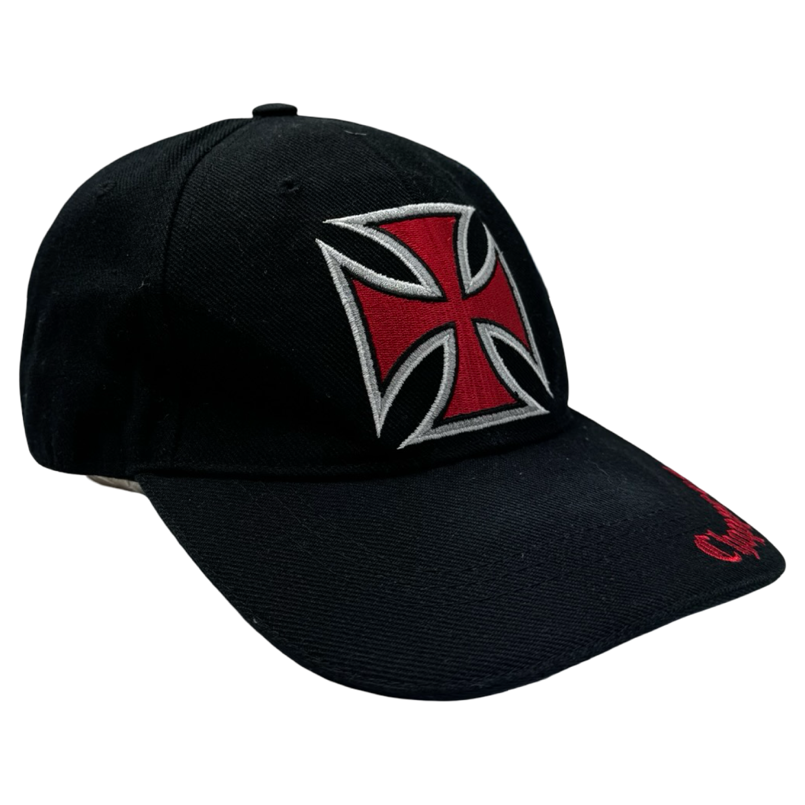 Vintage Choppers Iron Cross Fitted Hat Black