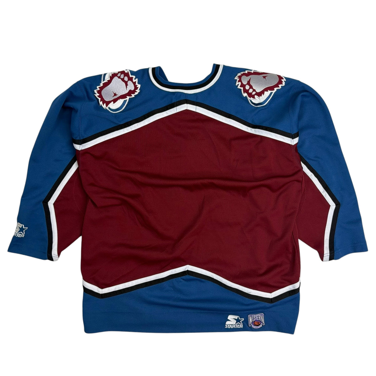 Vintage Colorado Avalanche Starter Western Conference Jersey Burgundy