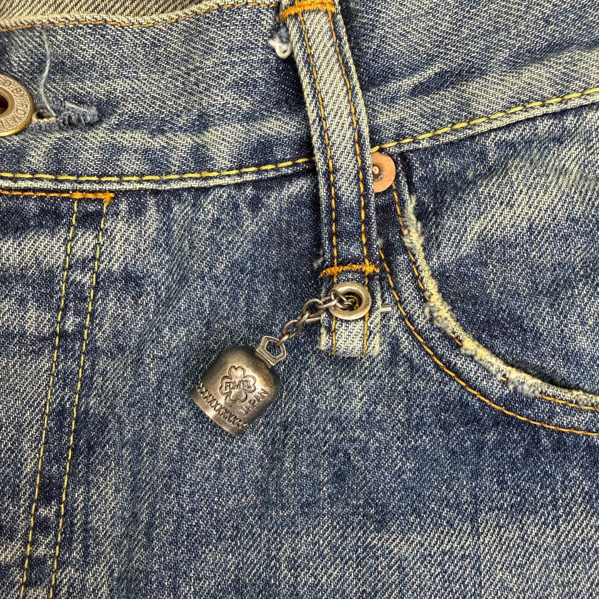 FDMTL Japan Patchwork Sashiko Denim Jean Blue