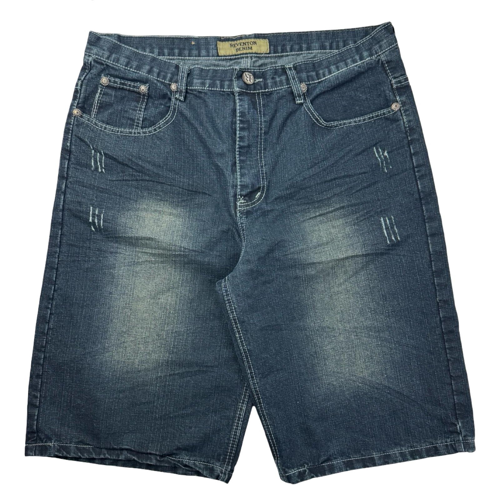 Vintage Y2K Reventon Denim Shorts Dark Wash
