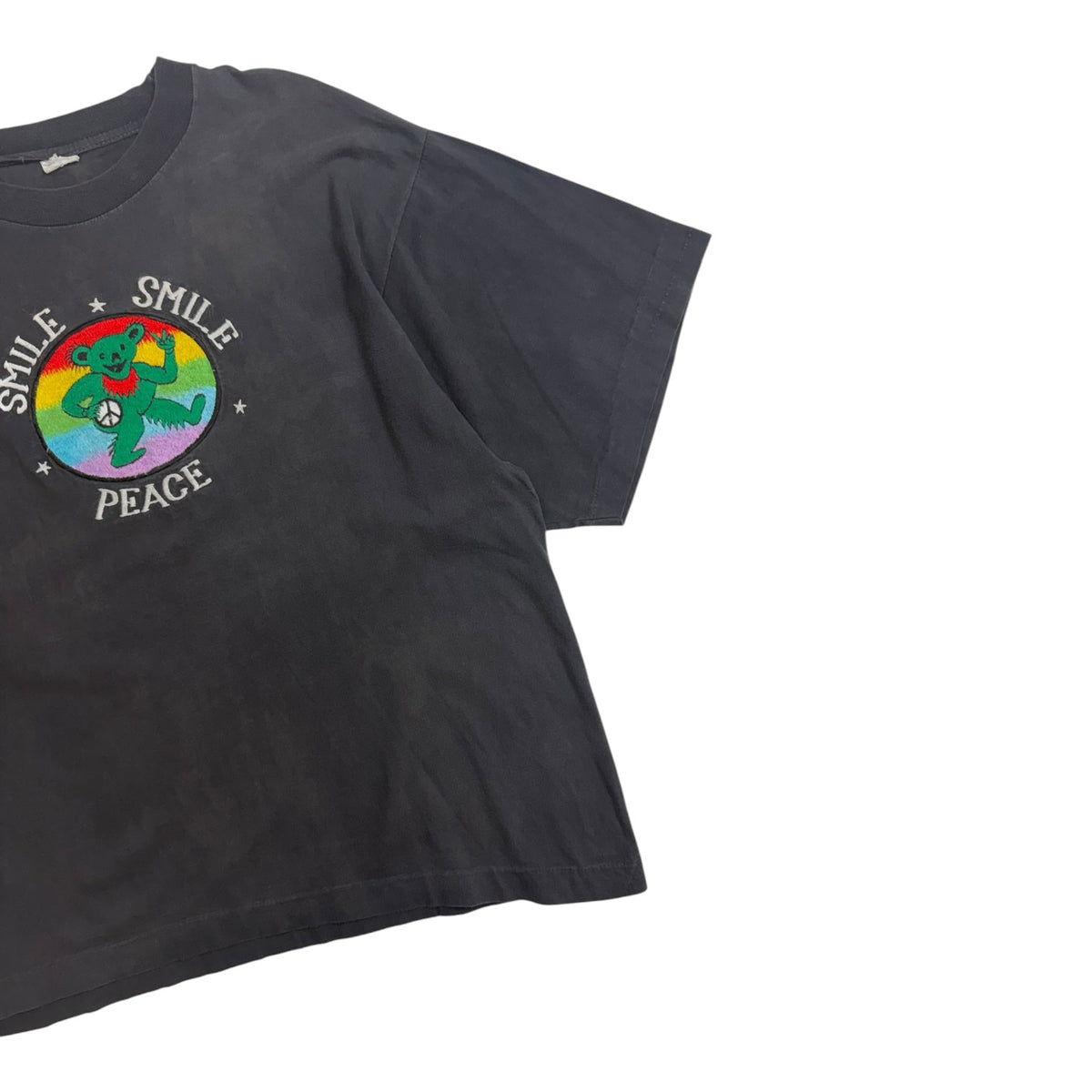 Vintage 90s Grateful Dead “Smile Smile Peace” Embroidered T-Shirt Black