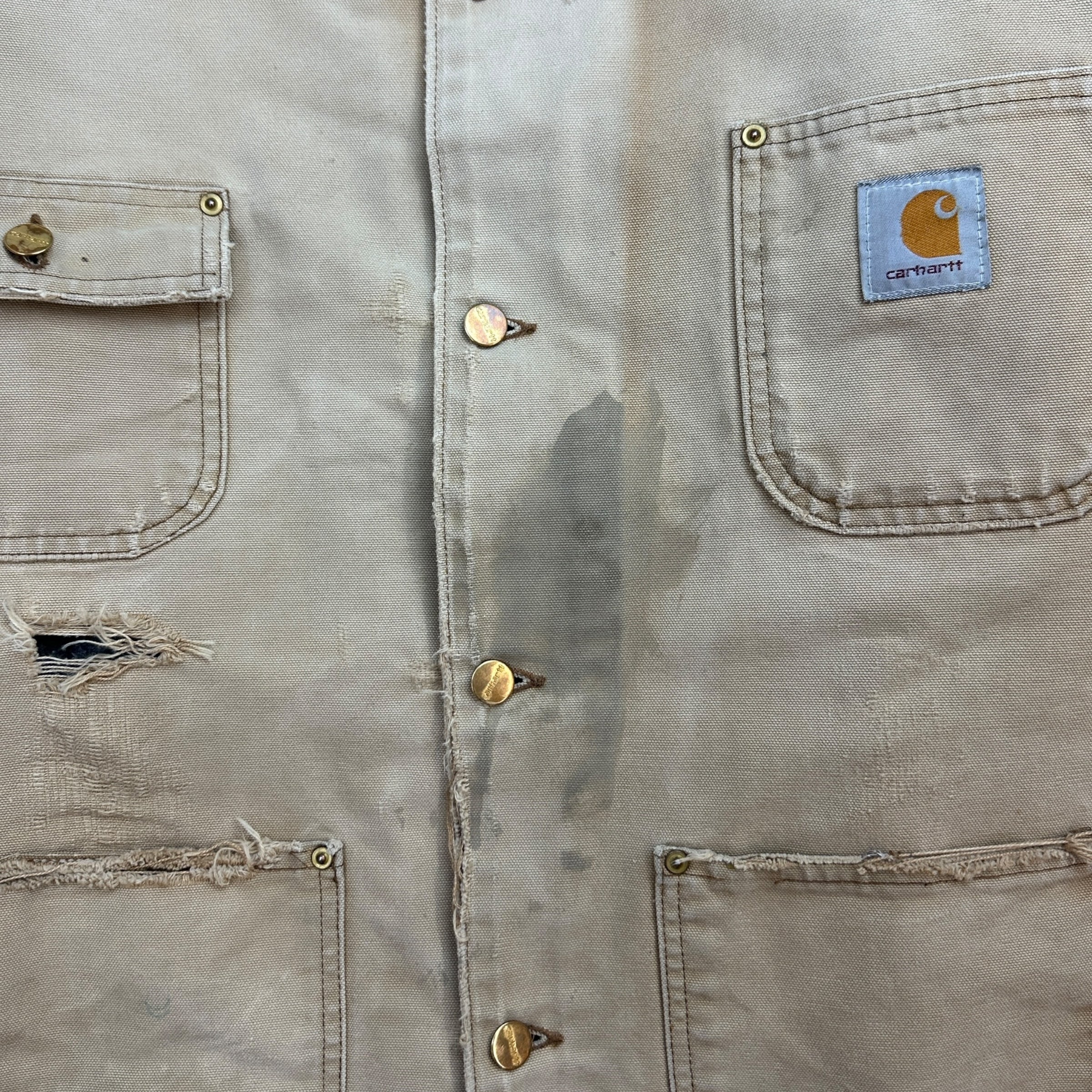 Vintage Carhartt Michigan Chore Coat Tan