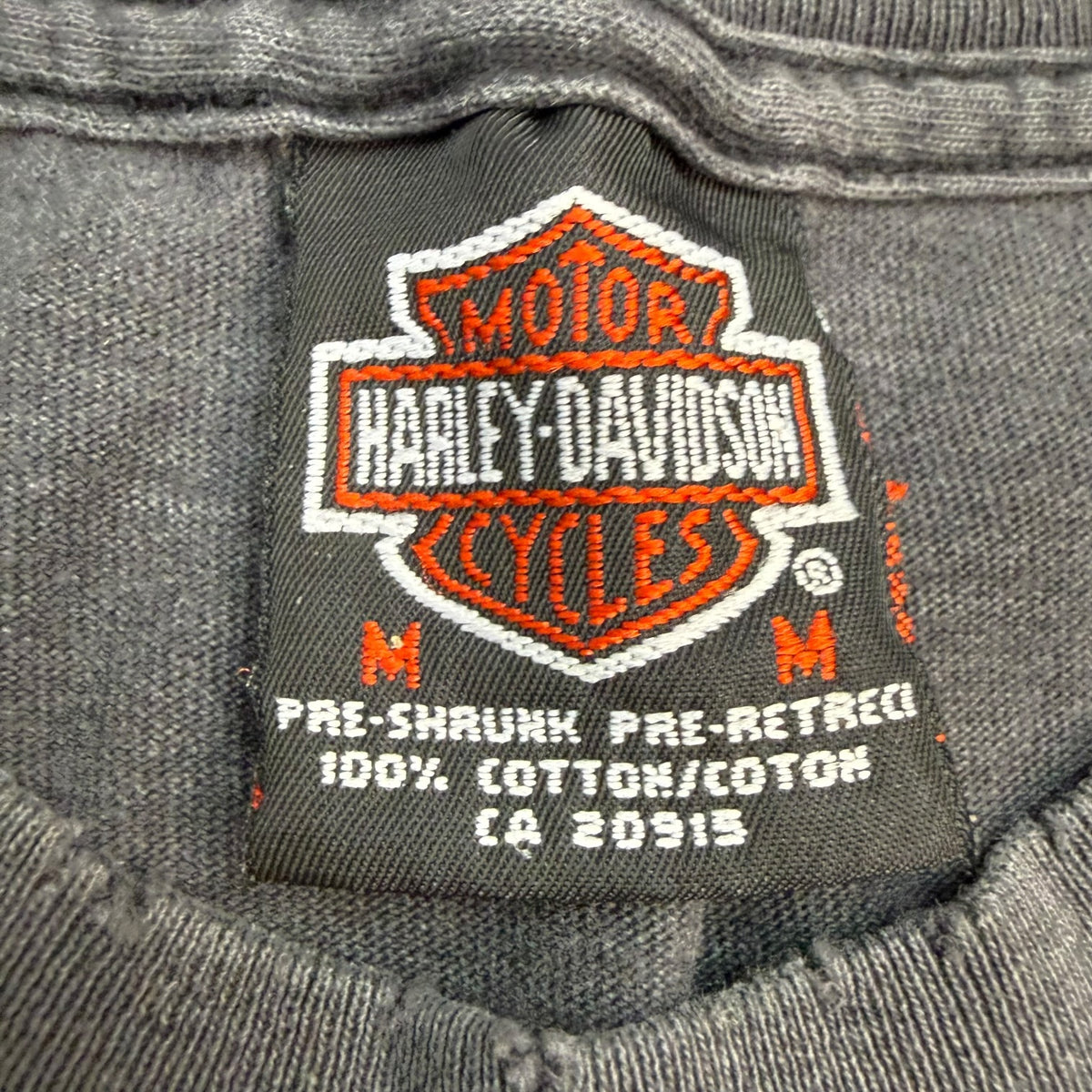 2000 Harley Davidson Of Edmonton Tee Faded Black