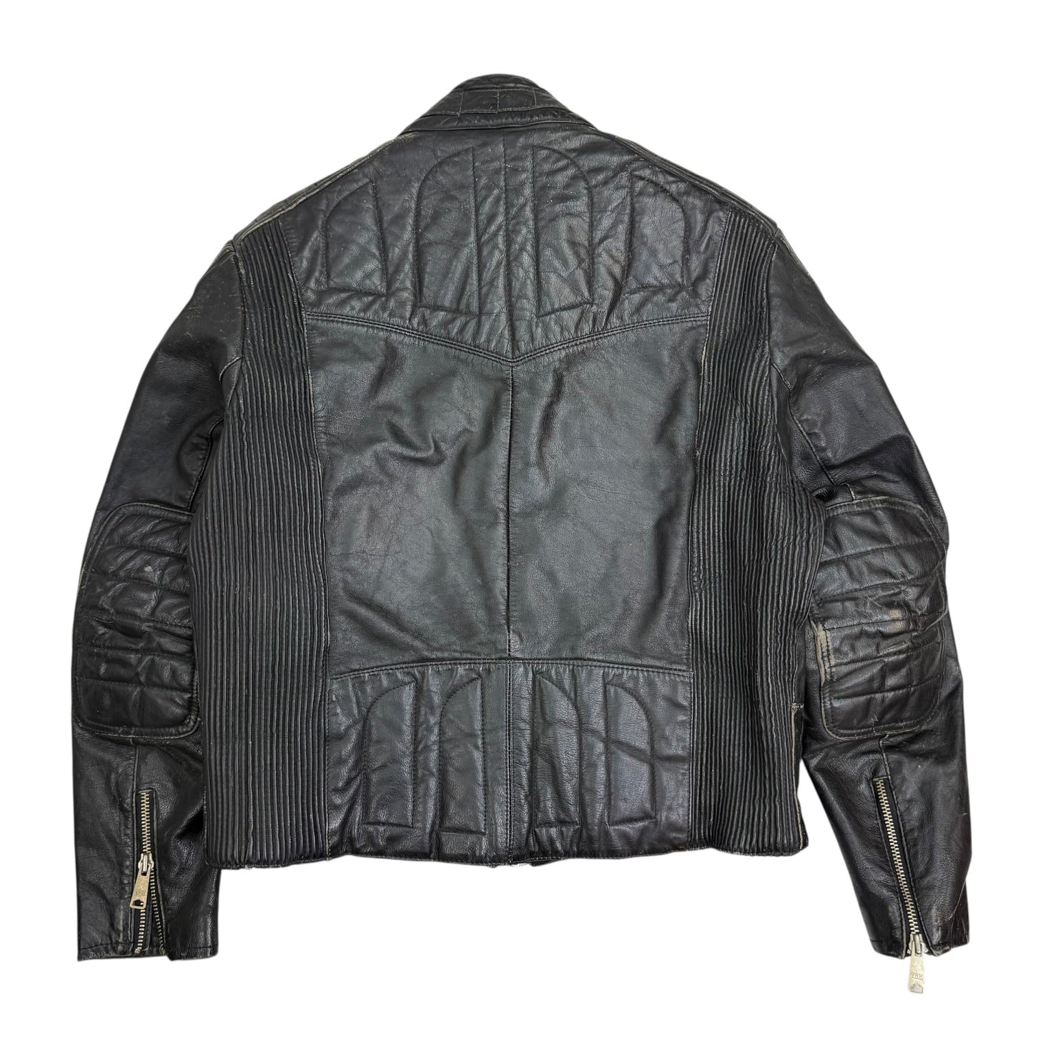 Vintage Sears Leather Biker Jacket Black