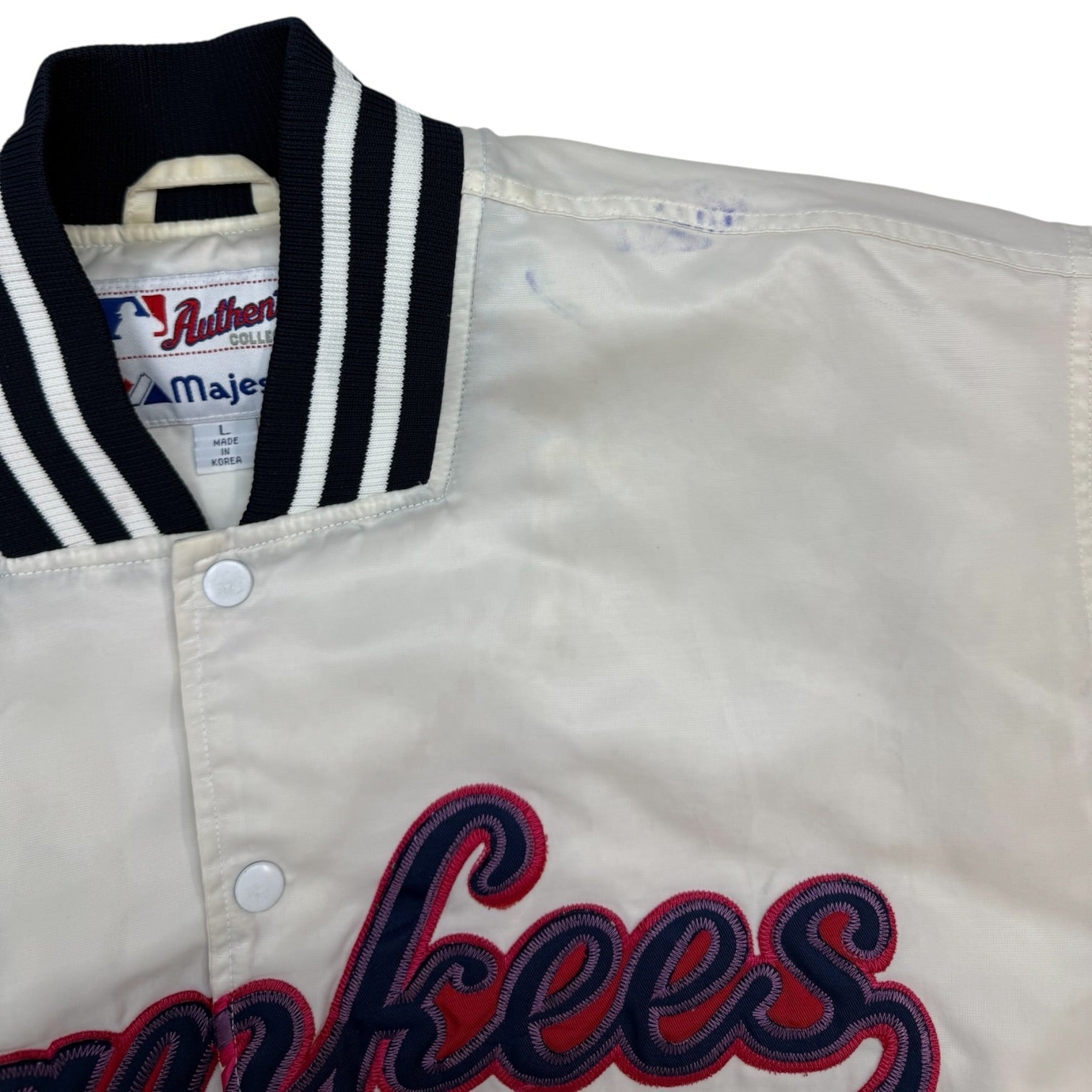 Vintage New York Yankees Majestic Satin Jacket White