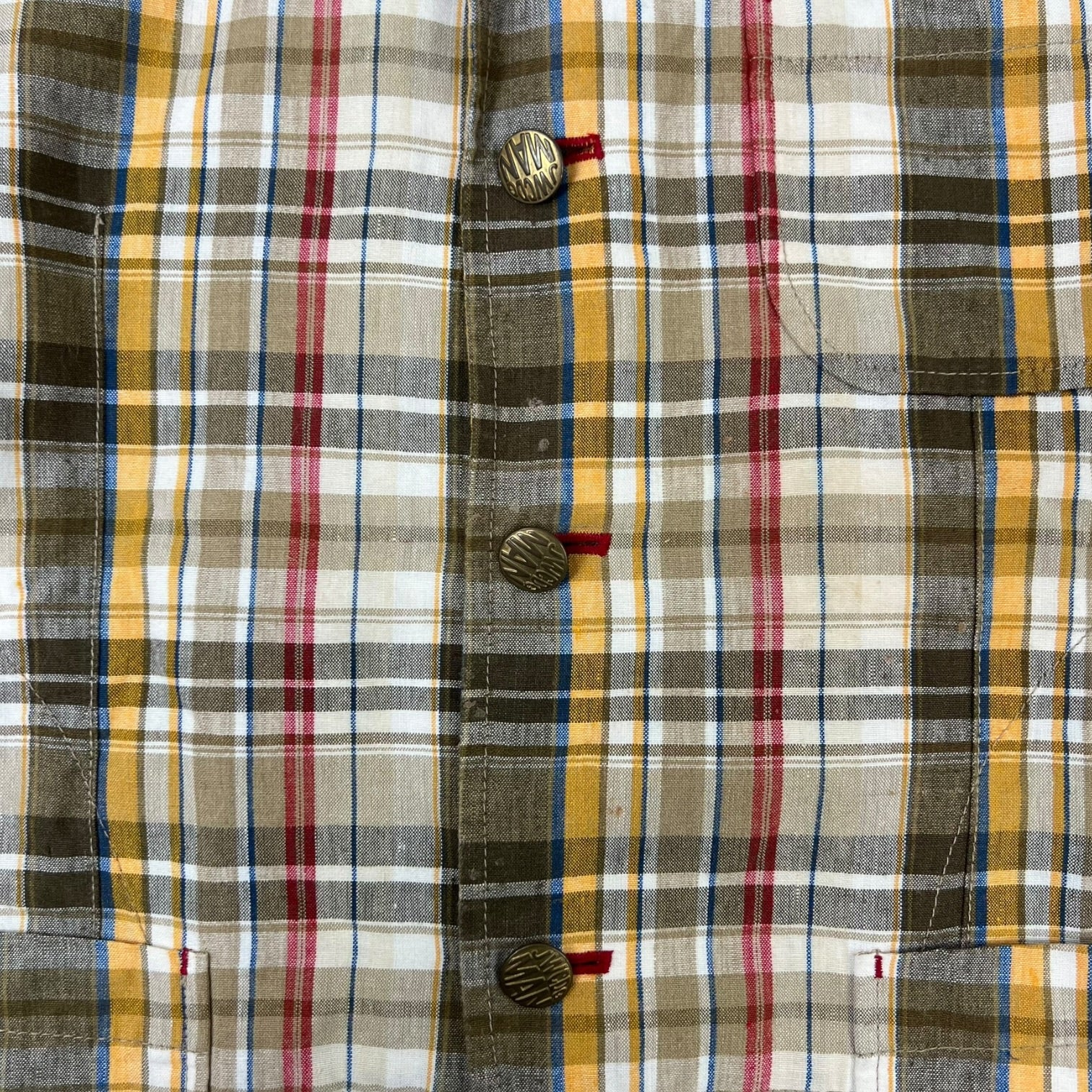 Junya Watanabe X Comme Des Garçons Man Plaid Patterned Buttoned Down Jacket Multicolour