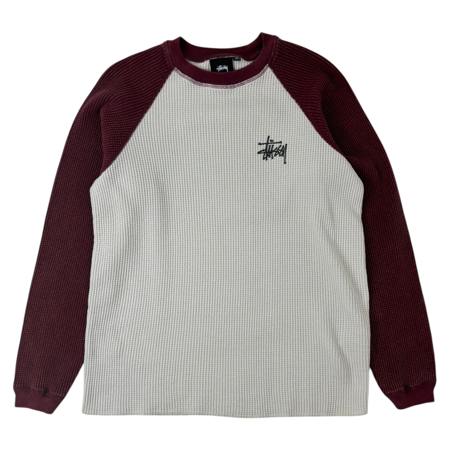 Stussy Two-Tone Raglan Thermal Burgundy