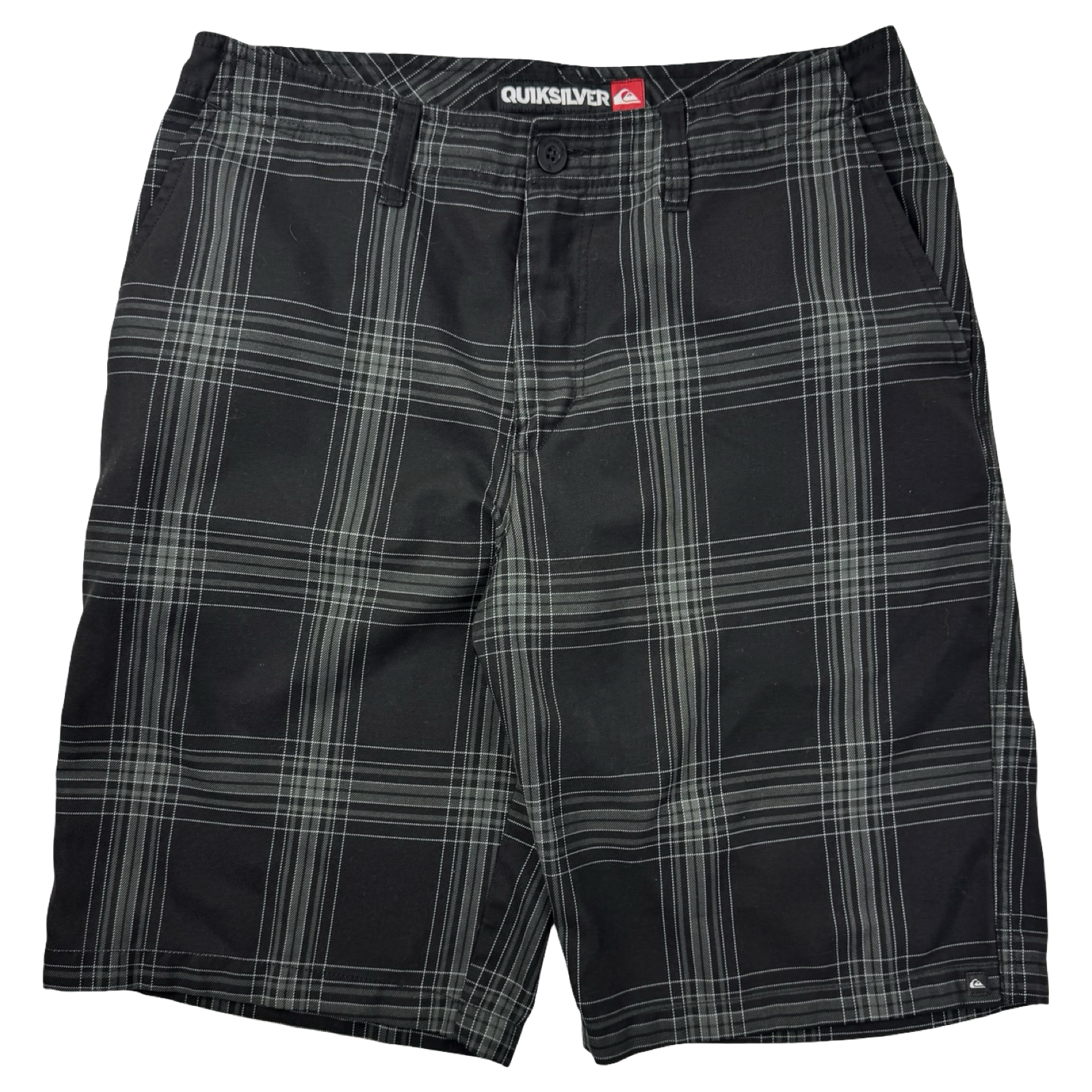 Vintage Y2K Quiksilver Black Tartan Shorts