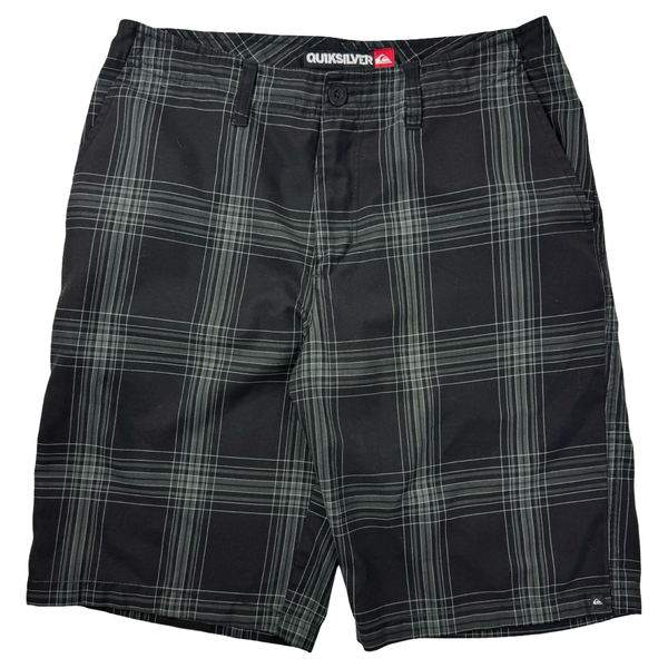 Vintage Y2K Quiksilver Black Tartan Shorts