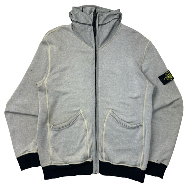 Stone Island Full Zip Hoodie Grey