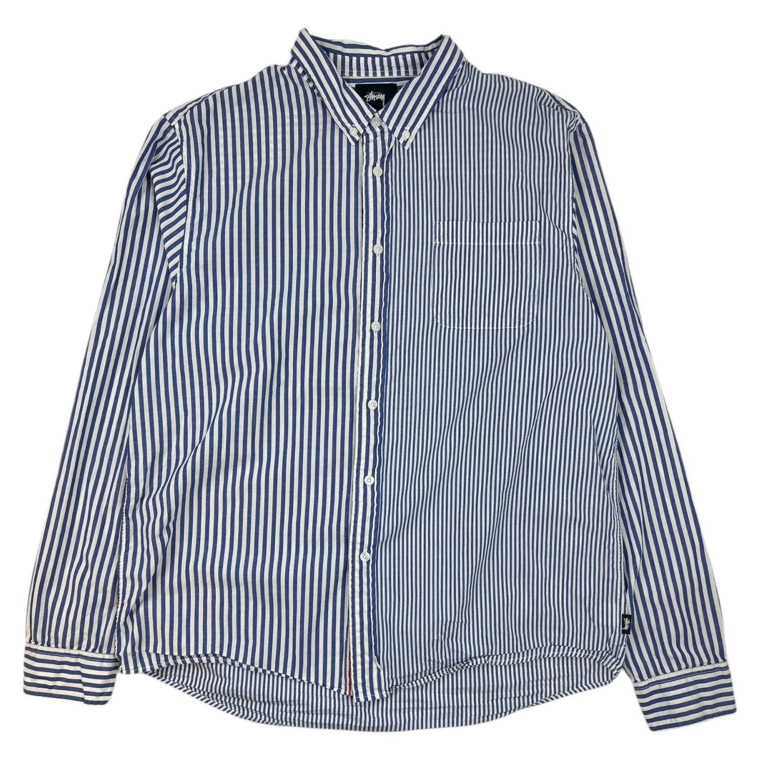 Stussy Striped Button-Up Blue/White