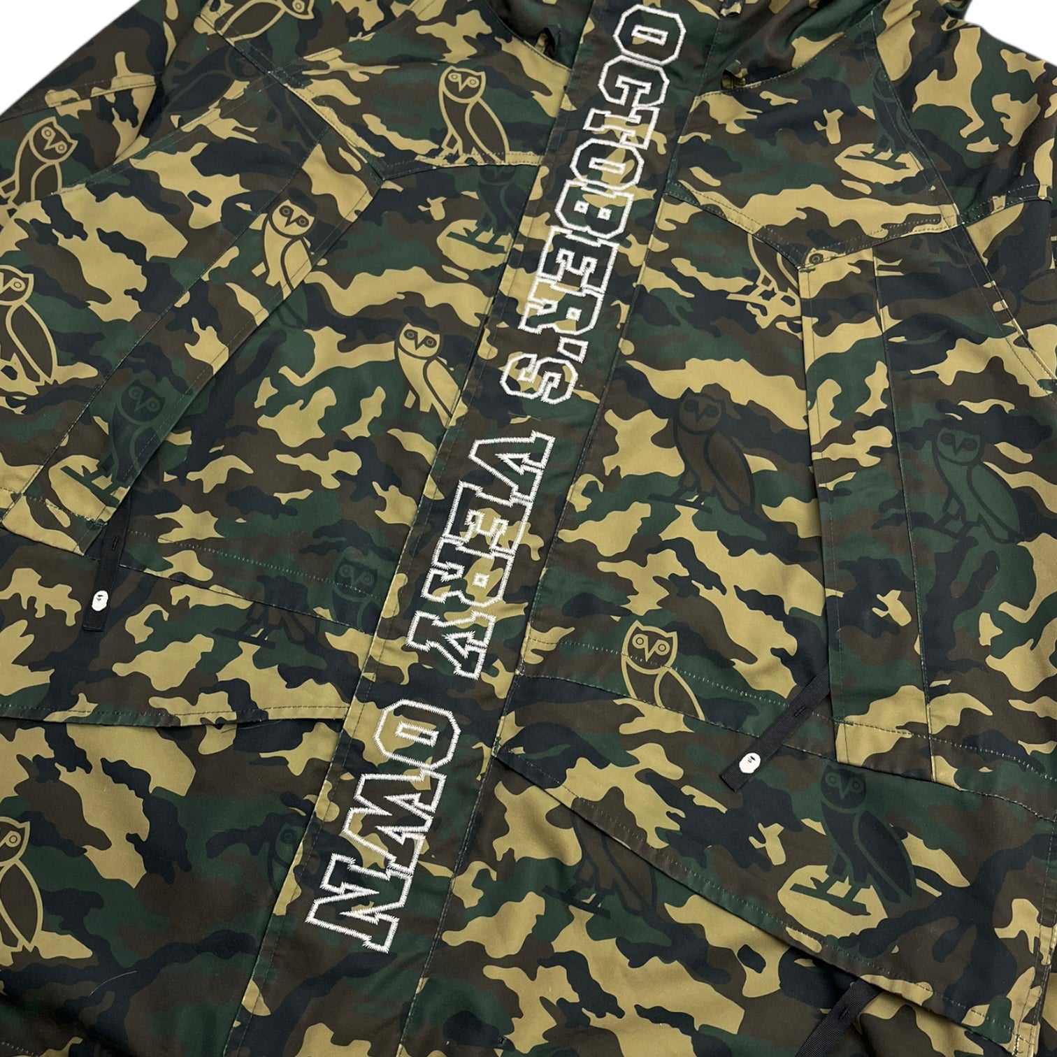 BAPE x OVO Woodland Camo Snowboard Jacket Green