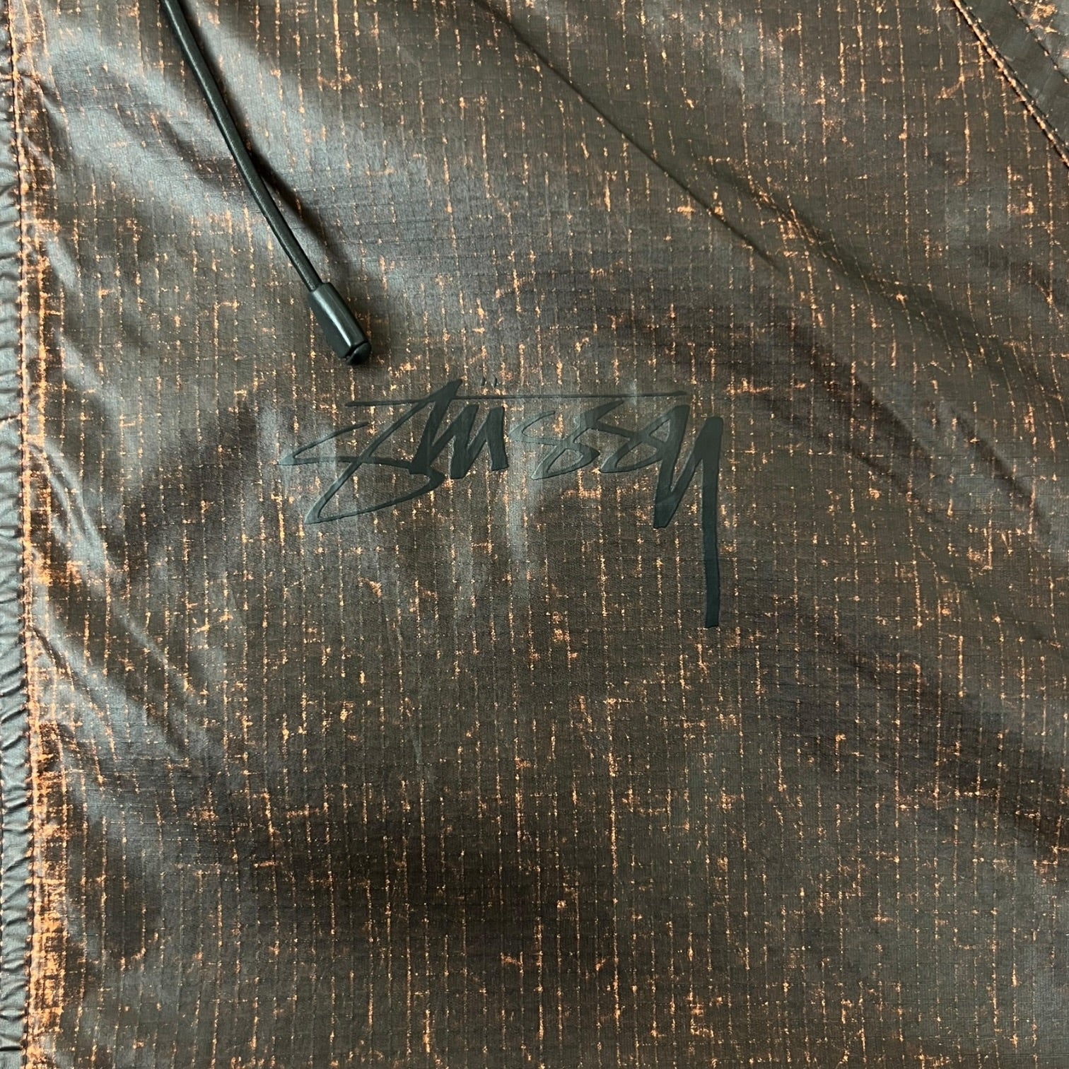 Stussy Beach Shell Cracked Jacket Burgundy