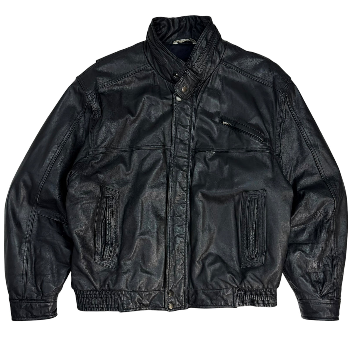Vintage Club International Leather Jacket Black