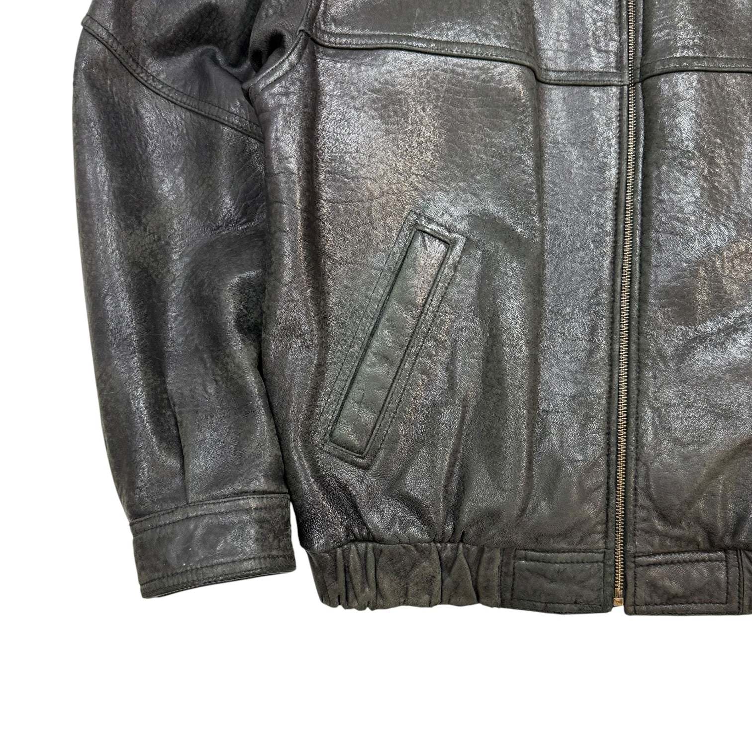 Vintage Profilo Sport Leather Jacket Black