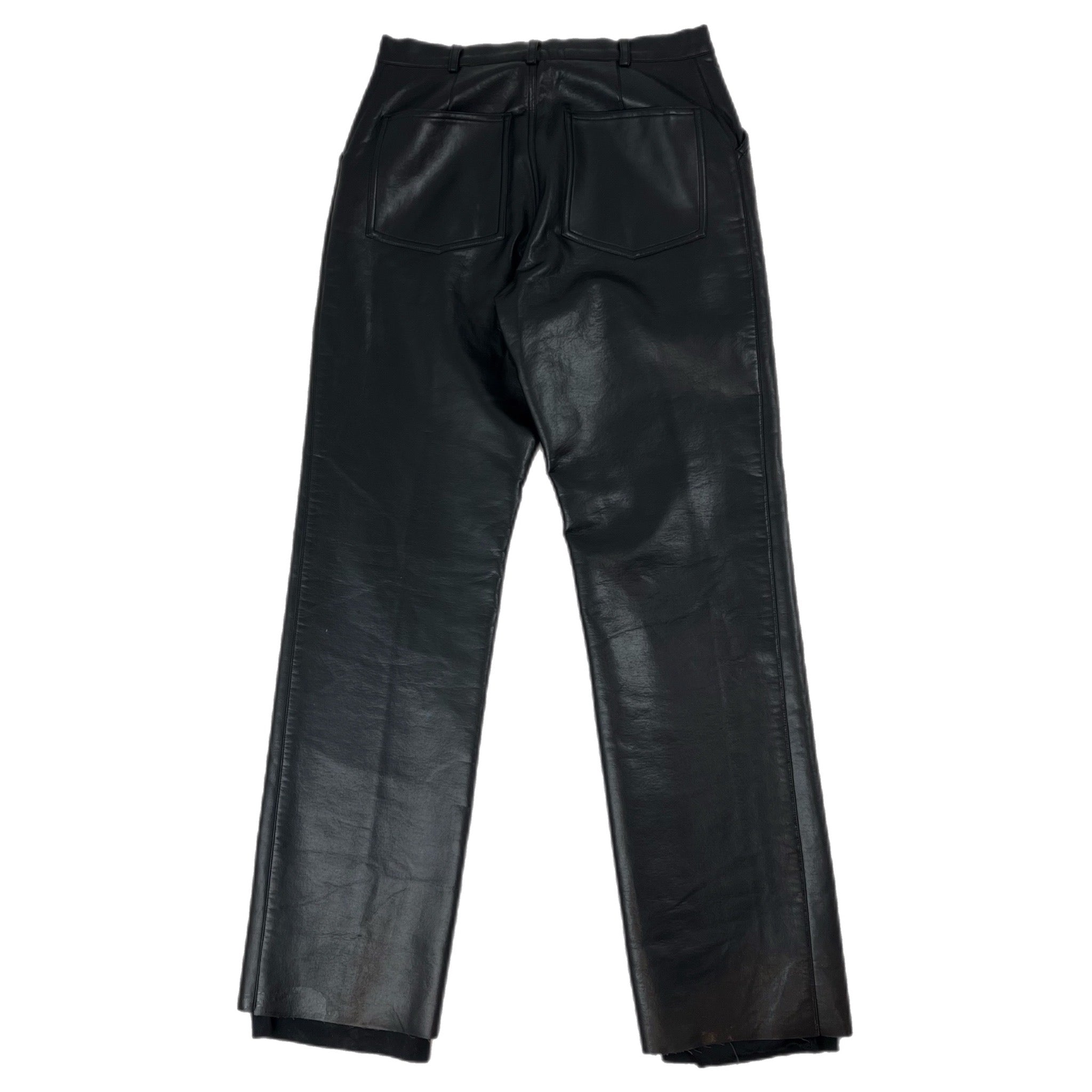 Vintage Emporio Armani Leather Pant Black