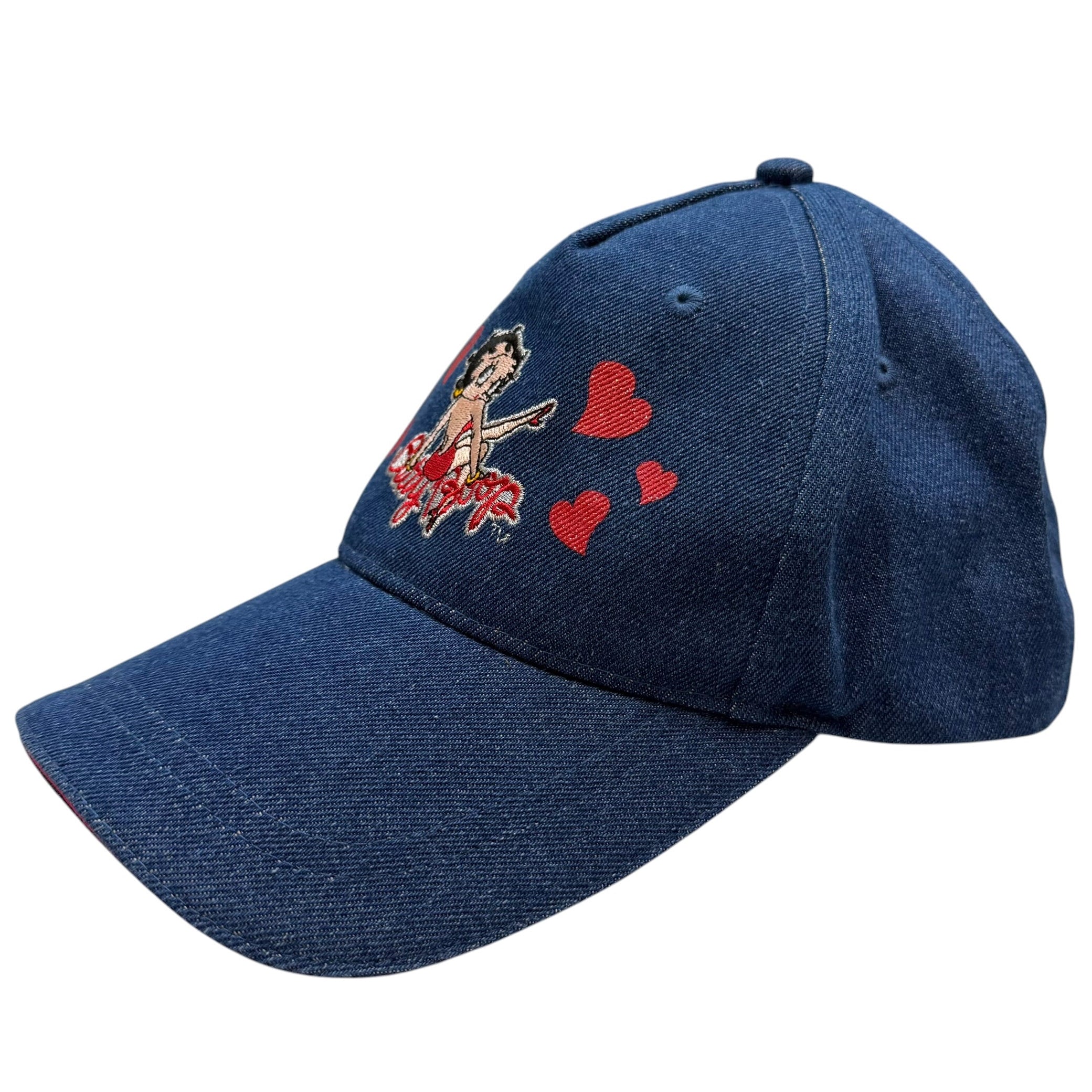 Vintage Betty Boop Denim Trucker Cap Blue