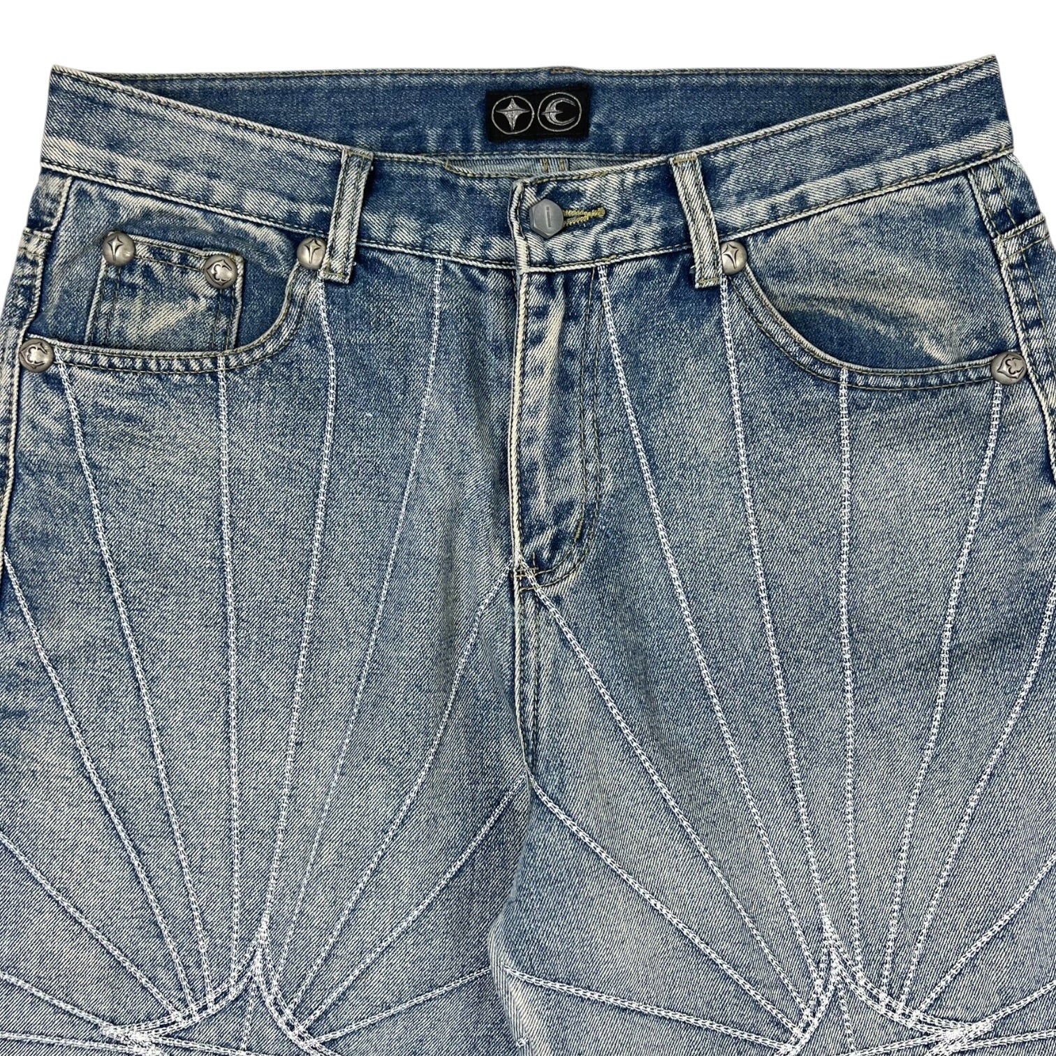 Thug Club Chain Stitch Denim Pants Blue