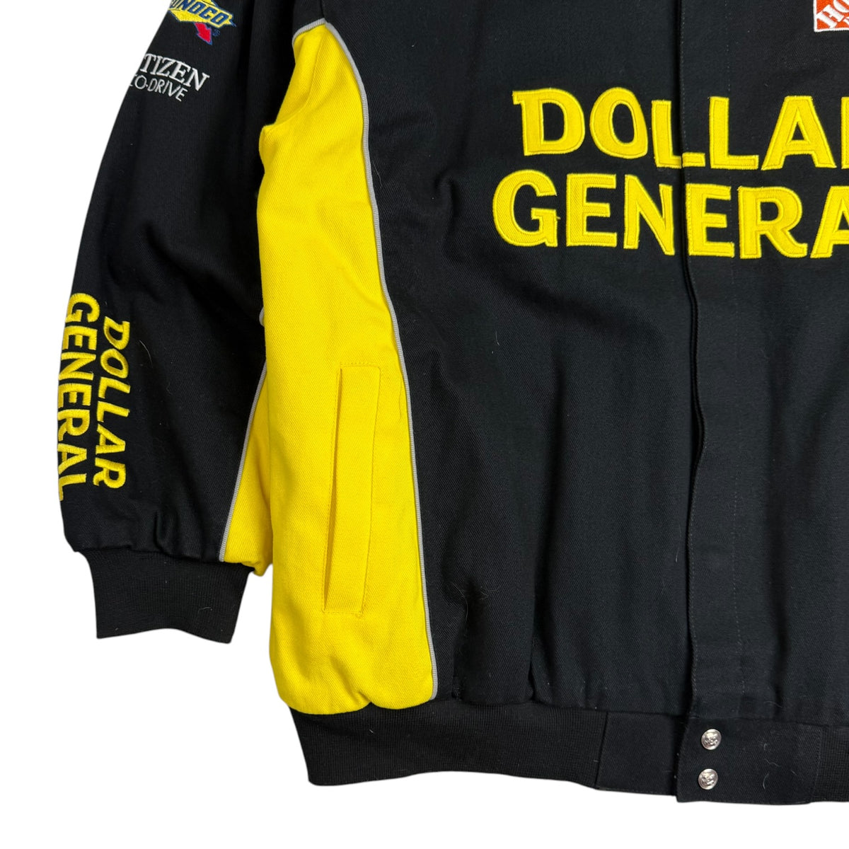 Vintage NASCAR Dollar General Race Jacket Black/Yellow