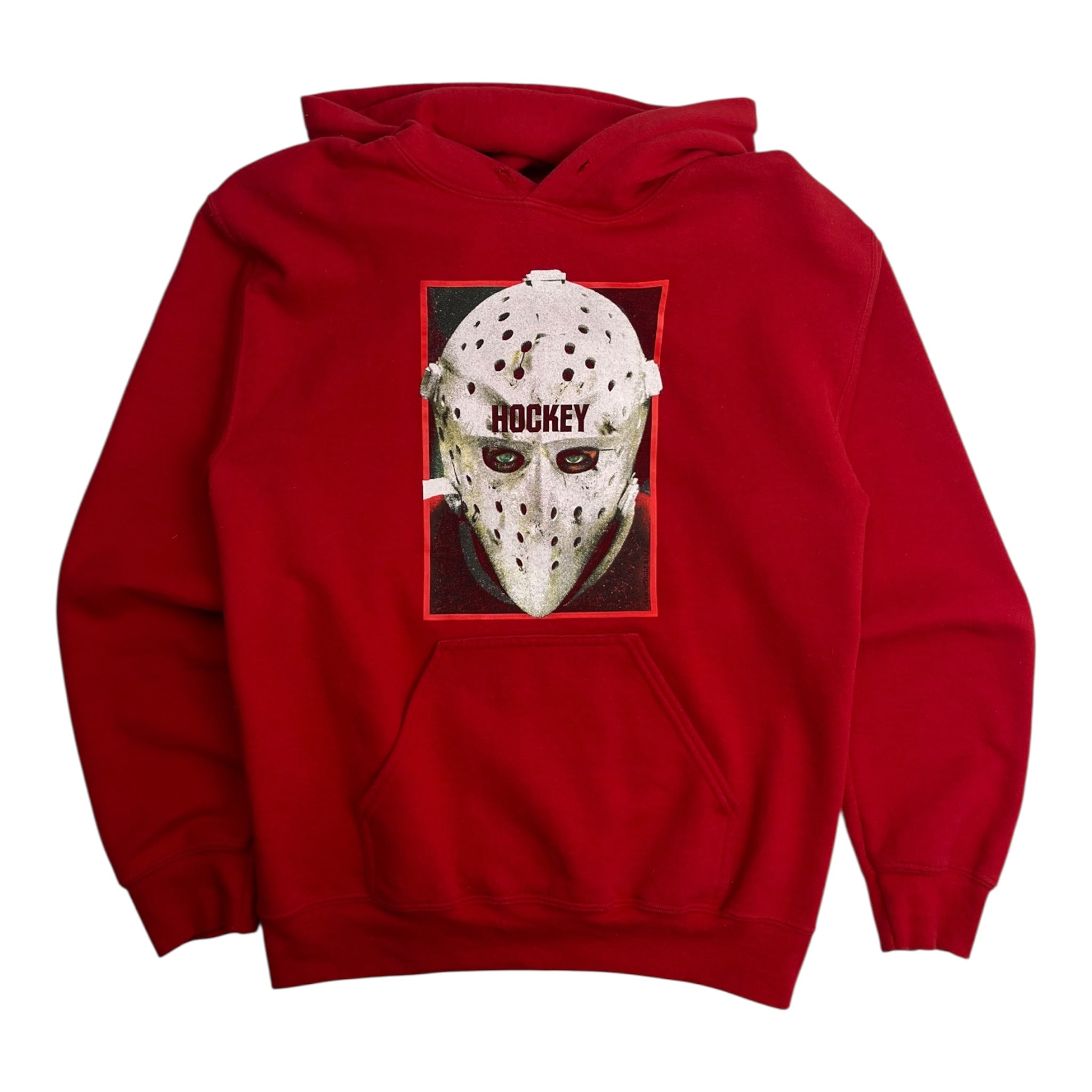 Hockey Goalie Mask Pullover Hoodie Red