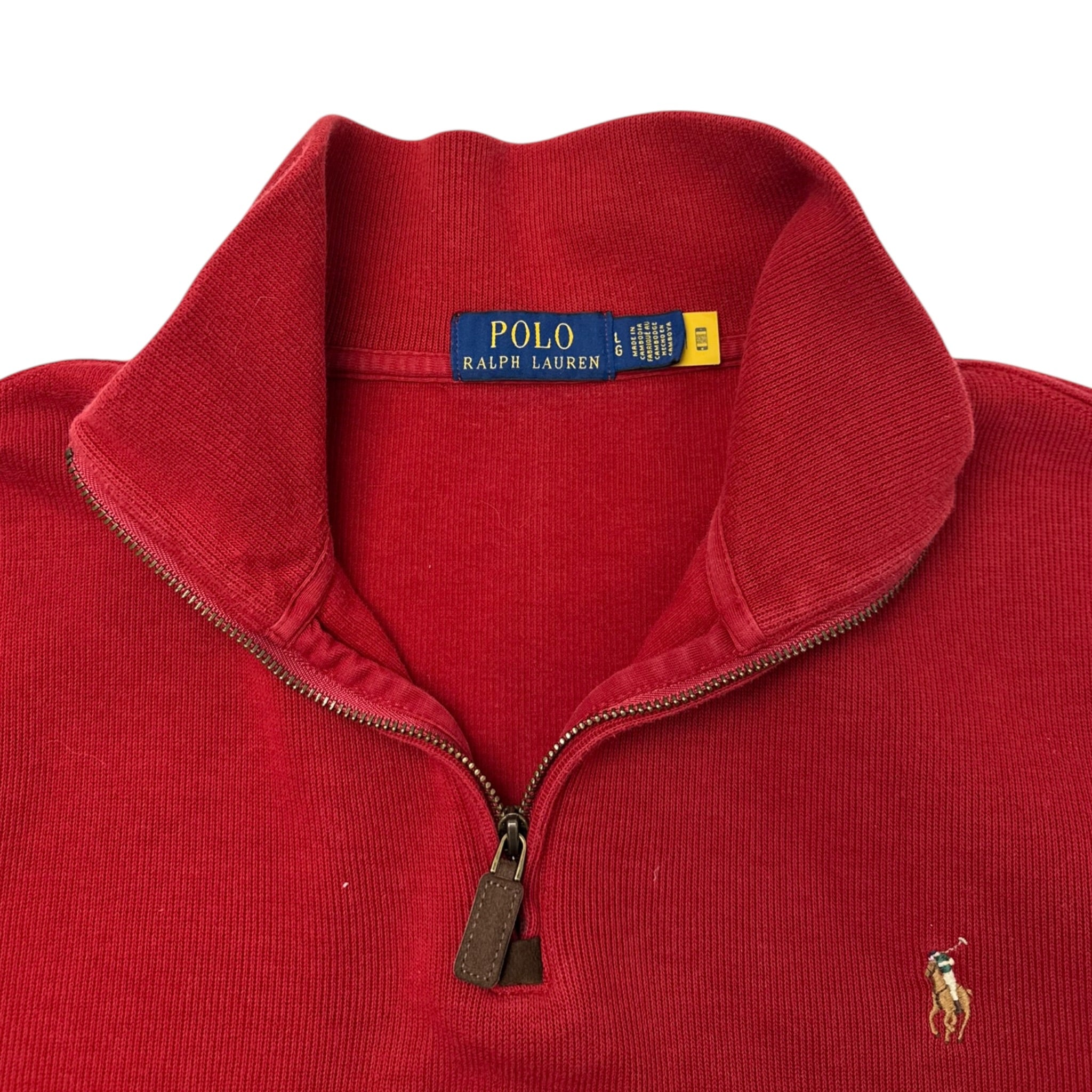 Polo Ralph Lauren Open Hem 1/4 Zip Red