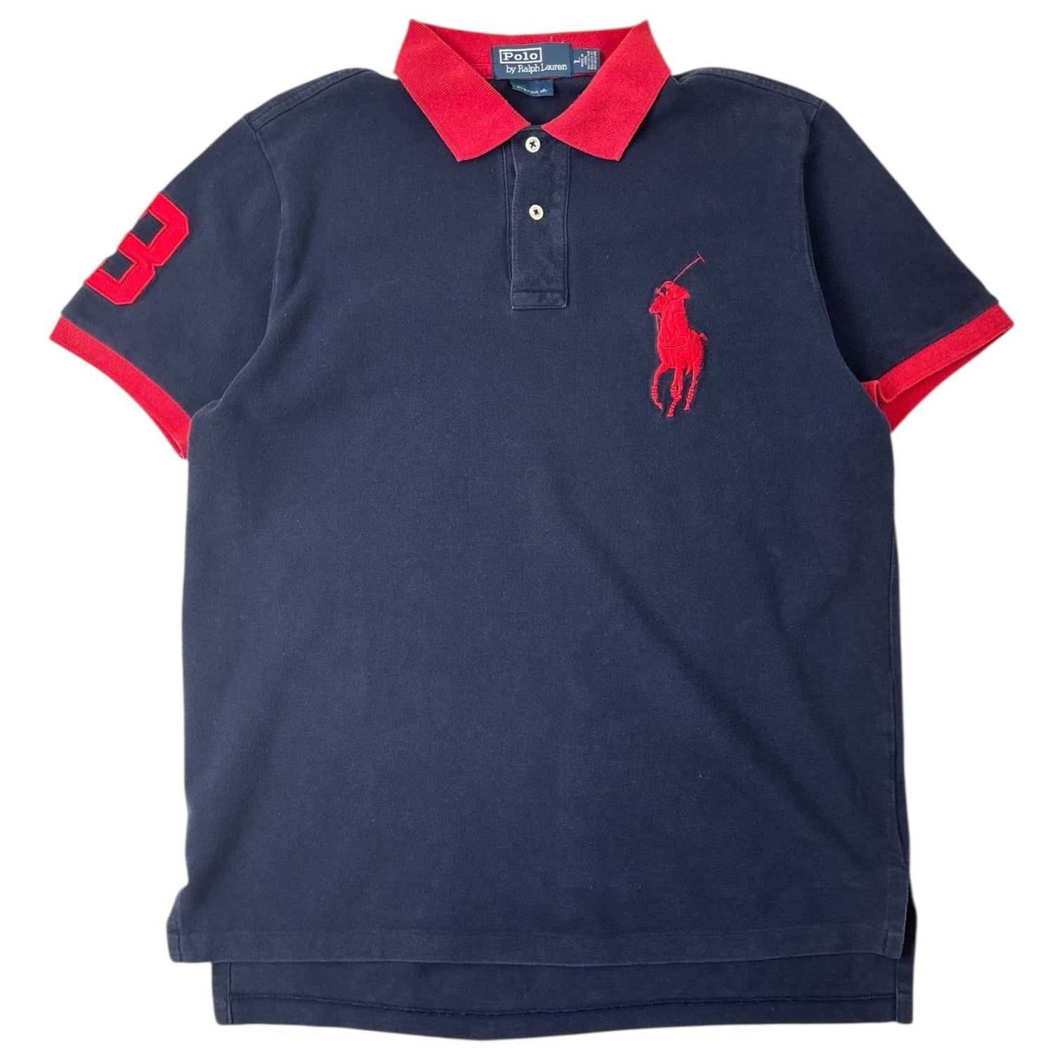 Vintage Polo Ralph Lauren Big Logo Polo Shirt Navy