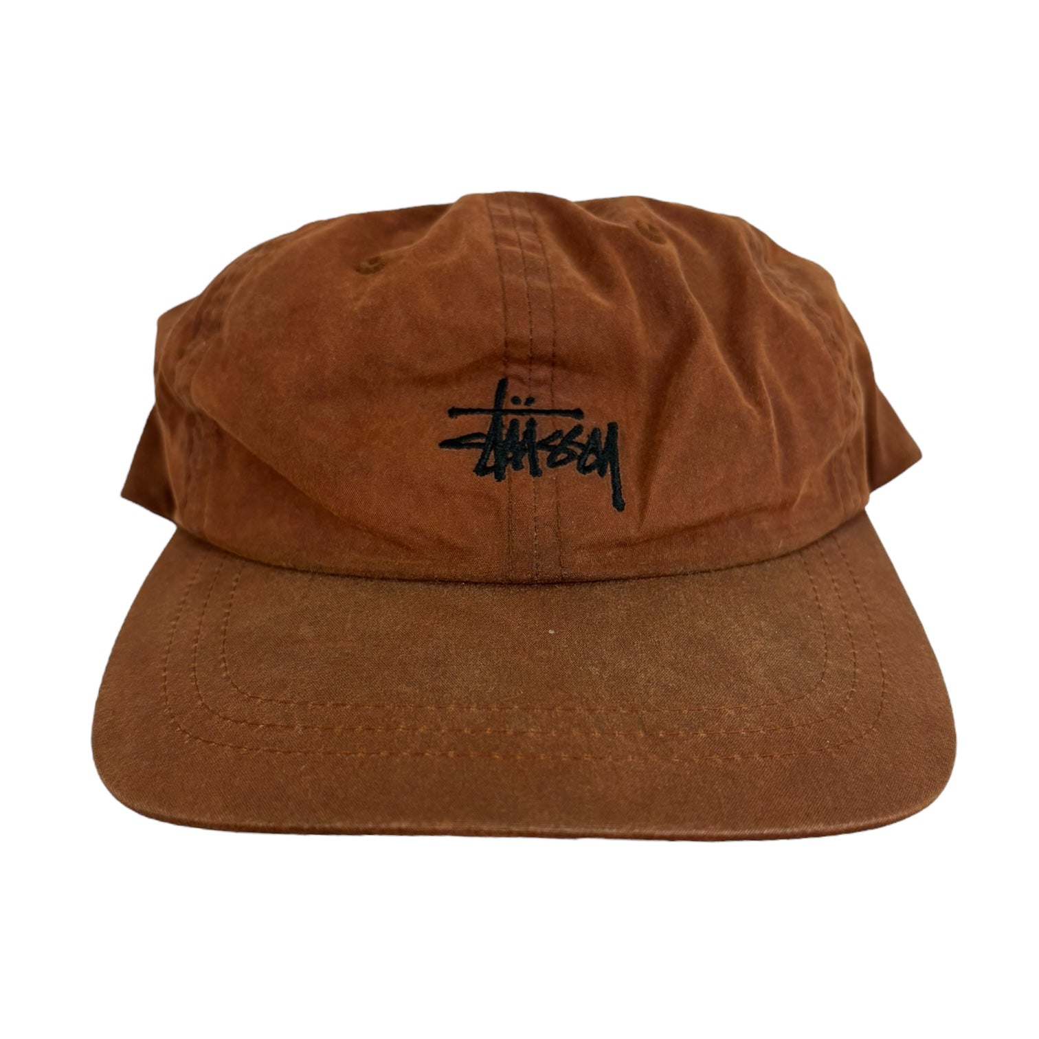 Stussy Wax Cotton Low Pro Strap Back Hat Rust