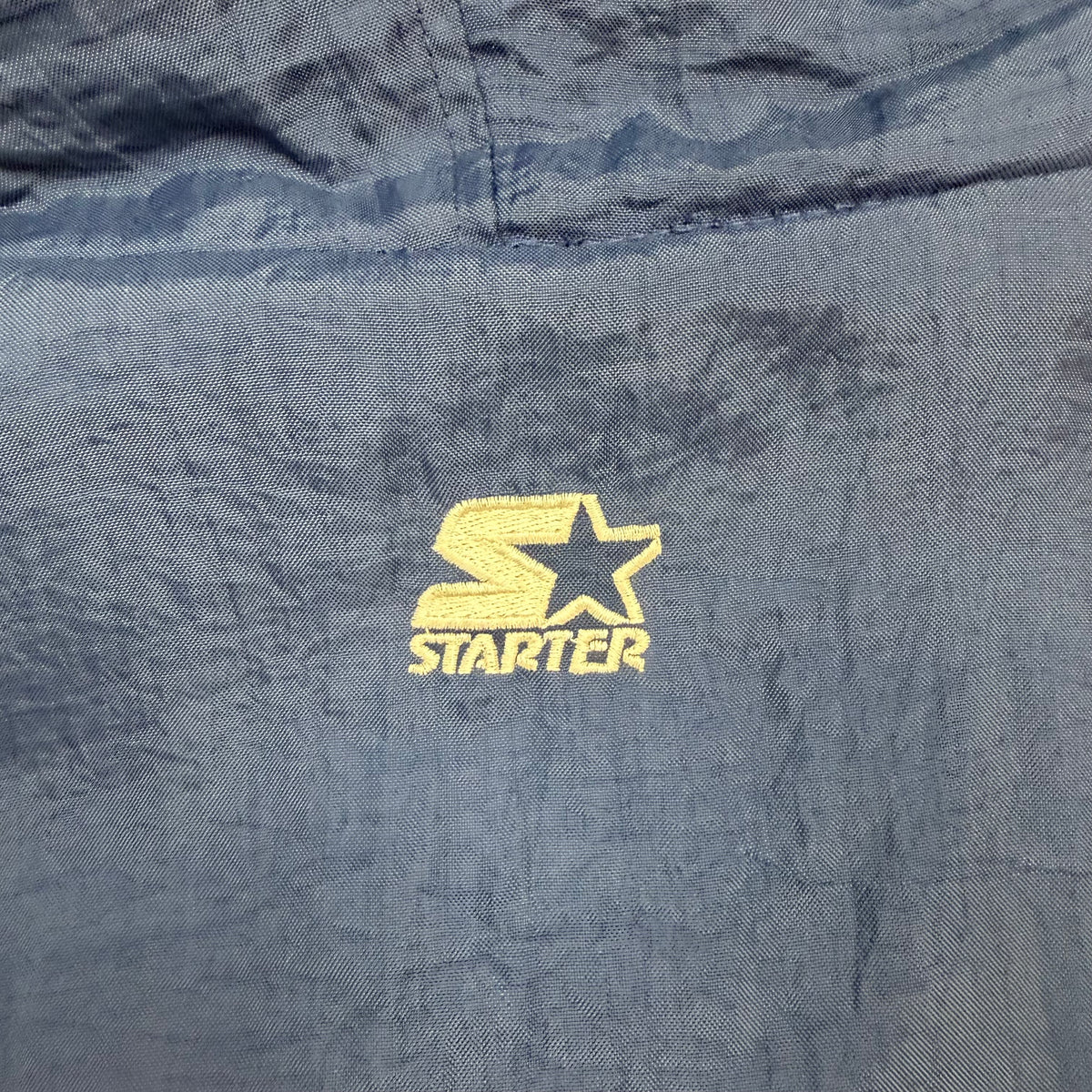 Vintage Starter Michigan Quarter Zip Jacket Navy/Yellow