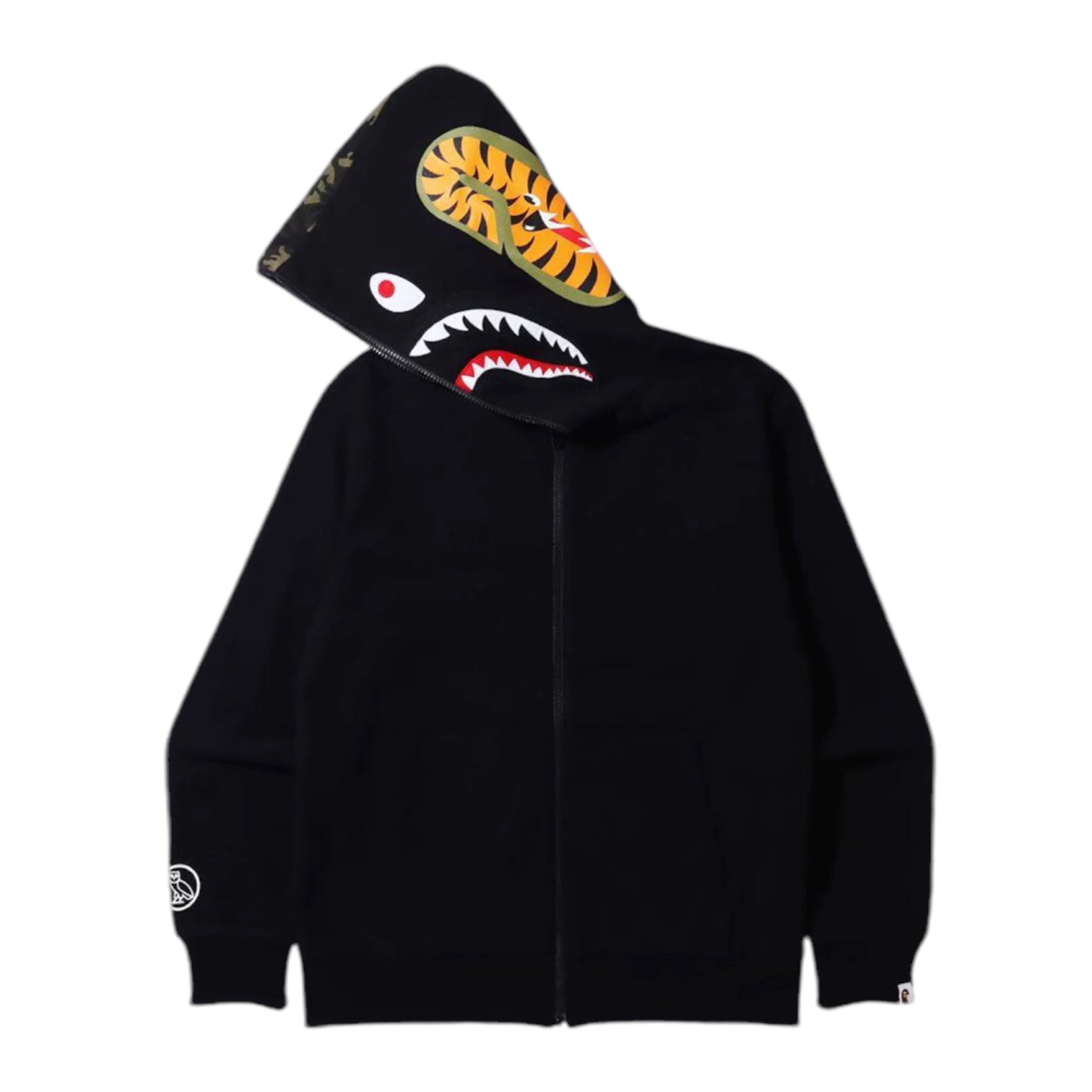 BAPE x OVO Woodland Camo Shark Reversible Full Zip Hoodie