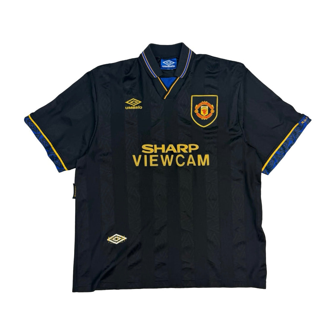 Vintage Umbro 1993-95 Manchester United Away Jersey Black
