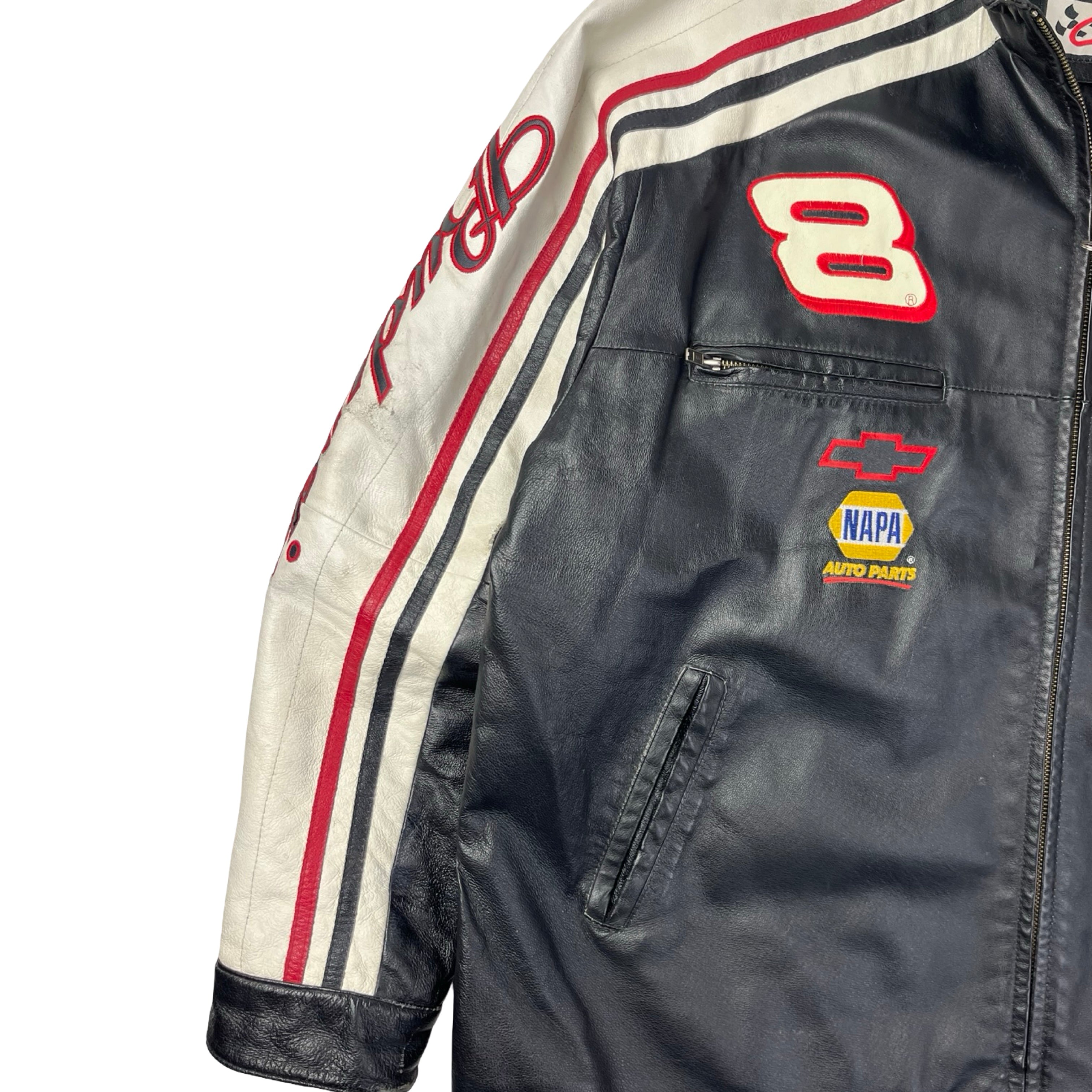 Vintage Chase Authentics Dale Earnhardt Budweiser Leather Nascar Jacket