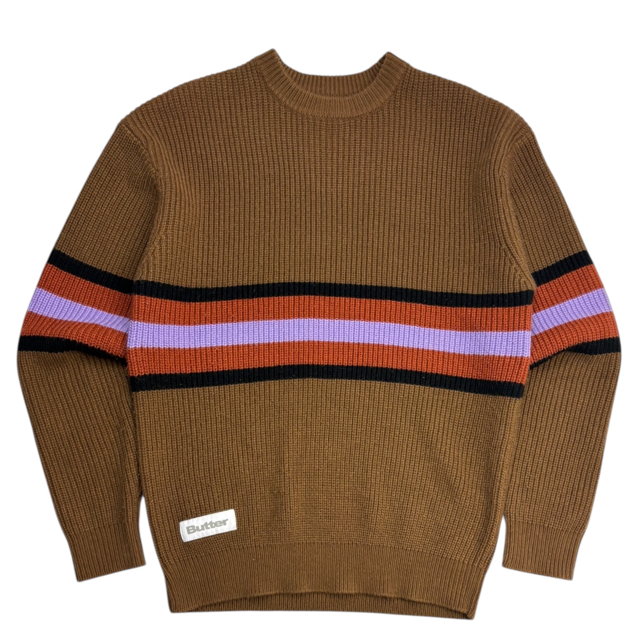 Butter Goods Striped Knitted Sweatshirt
