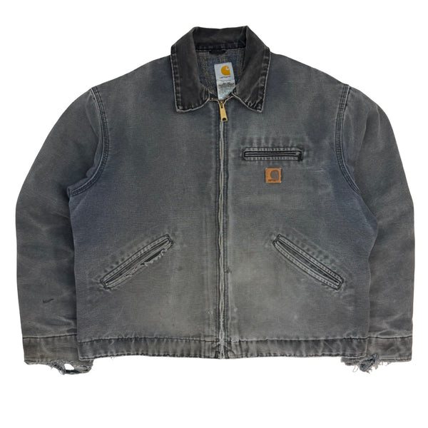 Vintage Carhartt Detroit Jacket Blanket Lined Faded Grey