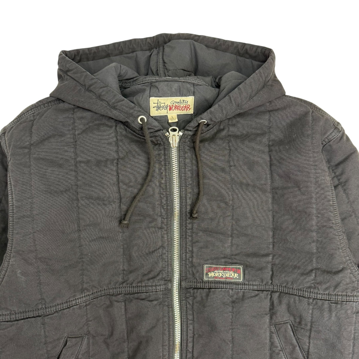 Stussy Quilted Canvas Work Jacket Black