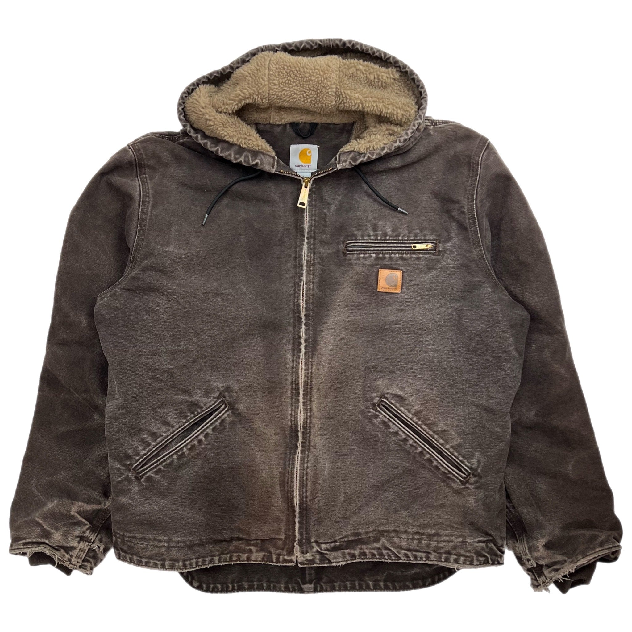 Vintage Carhartt Active Hooded Jacket Brown