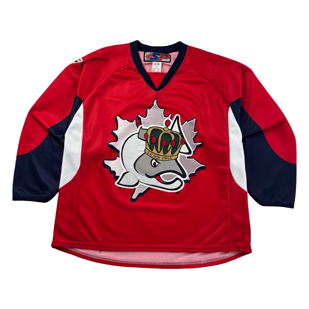 Vintage SP Apparel Victoria Salmon Kings ECHL Jersey Red/Navy